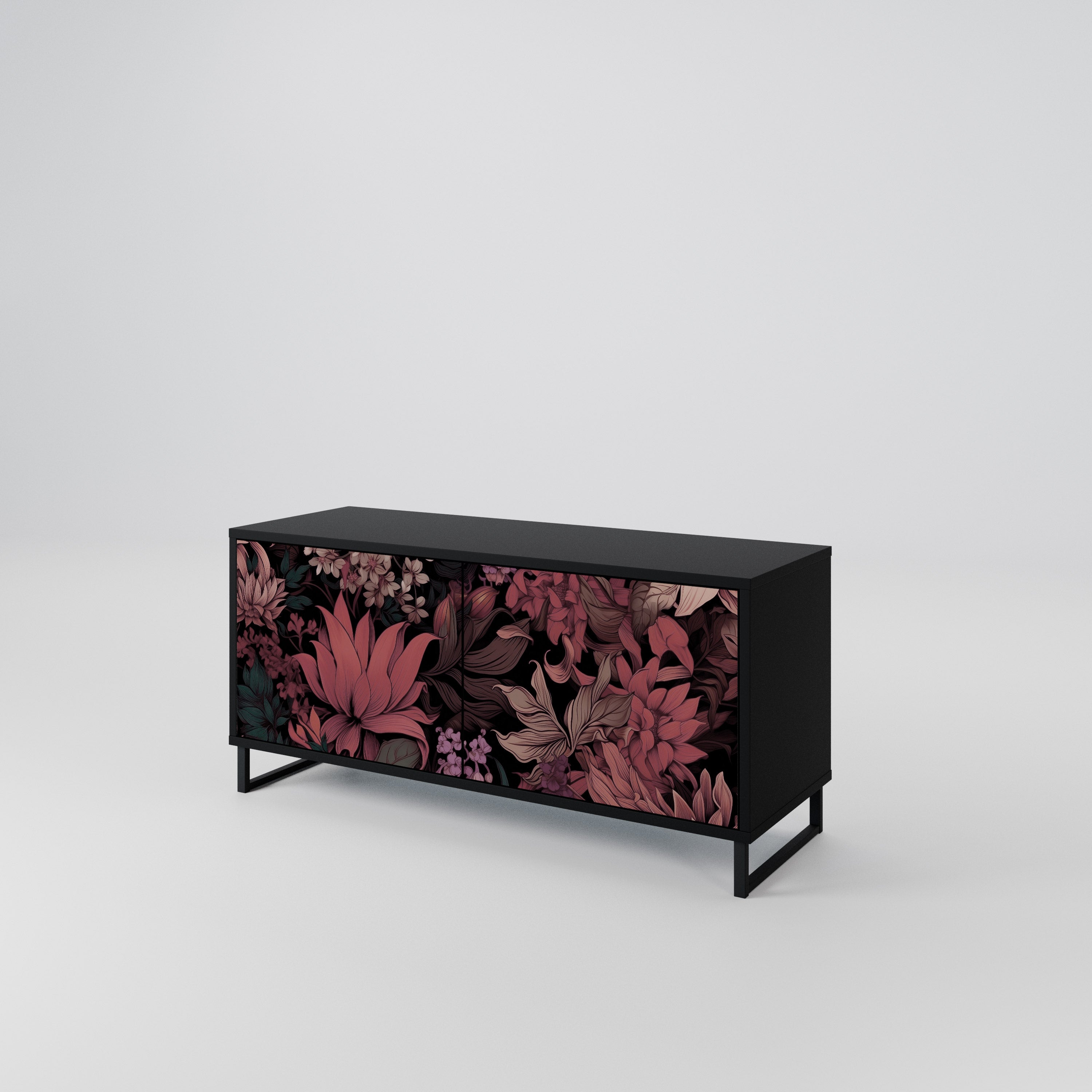 FLORAL WHISPER Compact 2-Door TV Cabinet