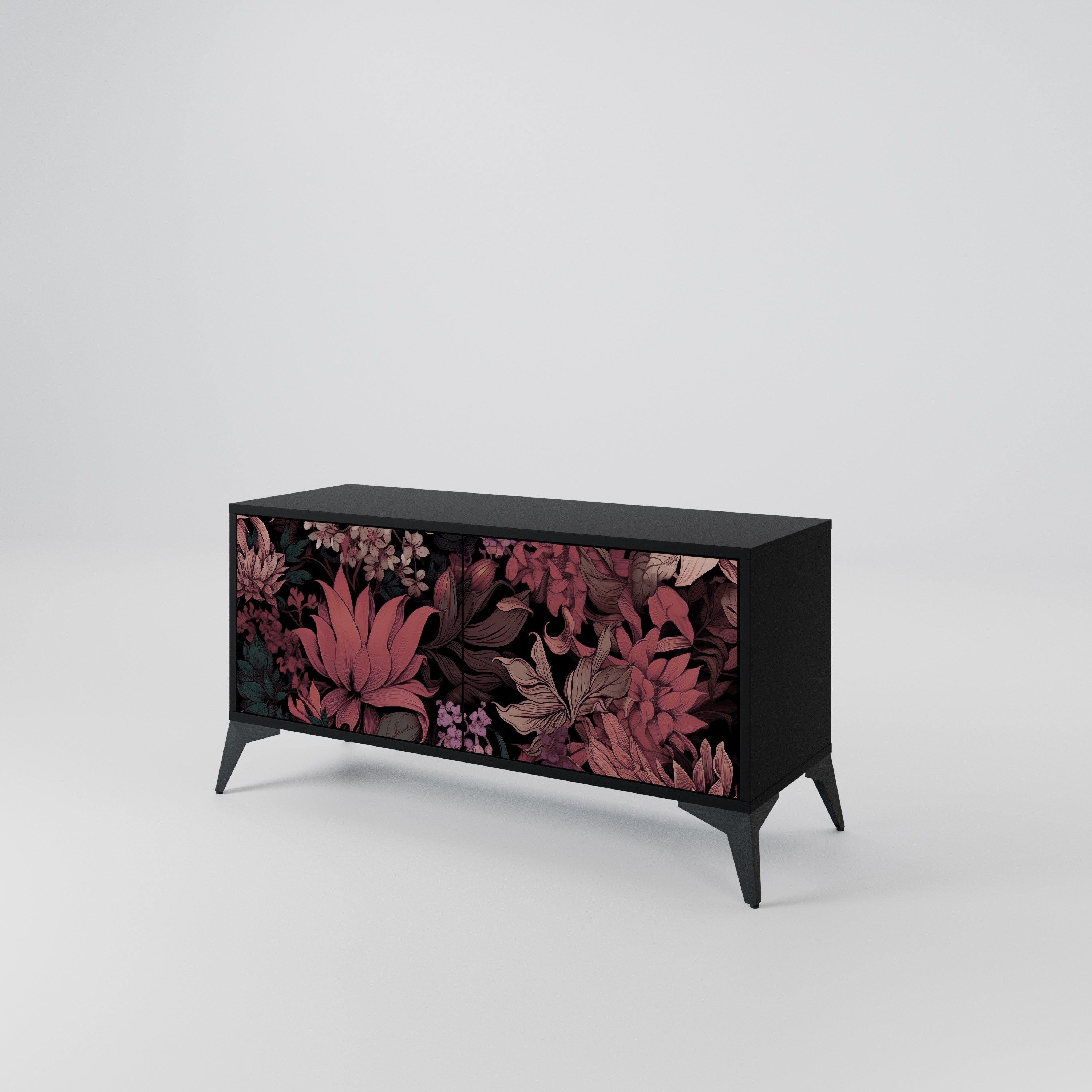 FLORAL WHISPER Compact 2-Door TV Cabinet
