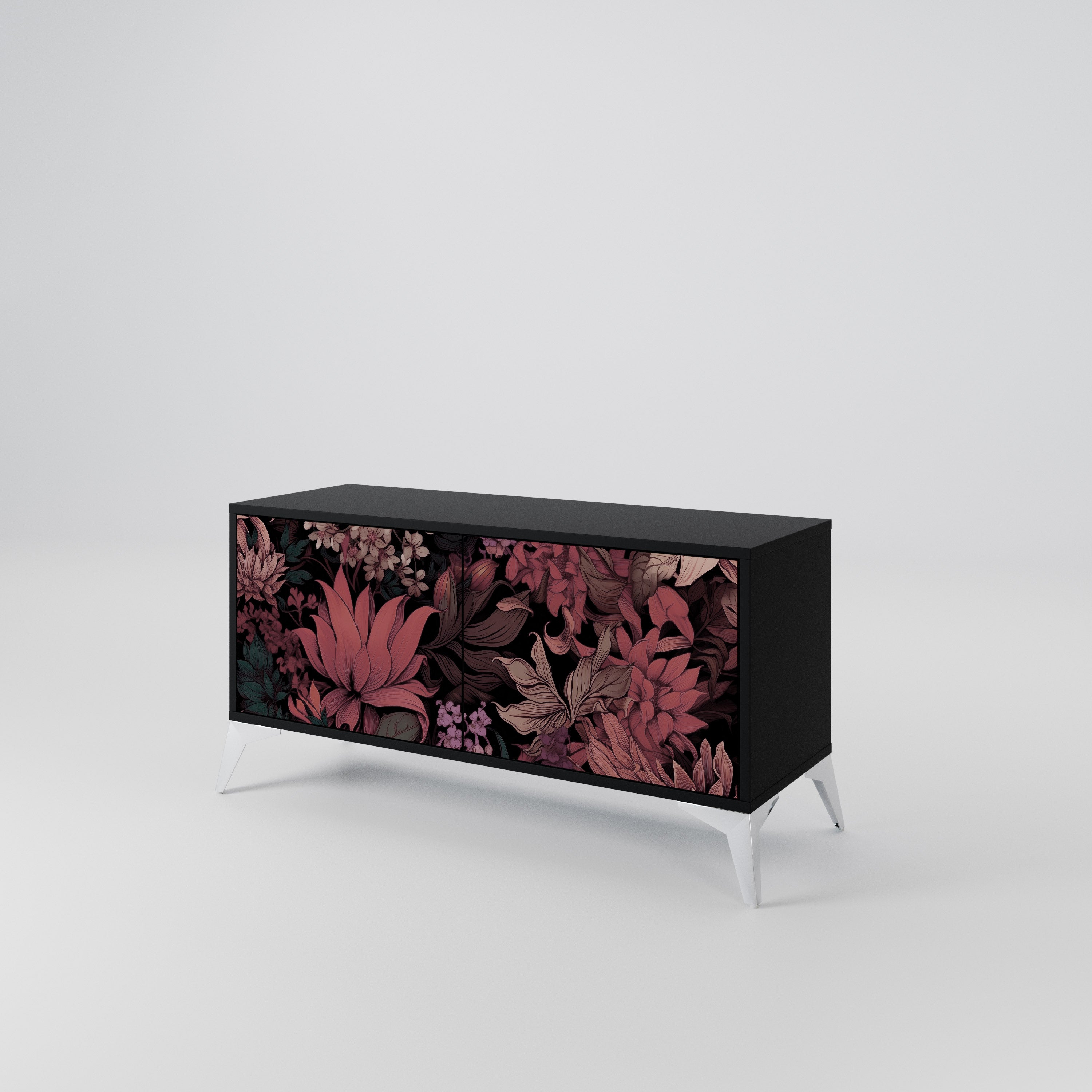 FLORAL WHISPER Compact 2-Door TV Cabinet