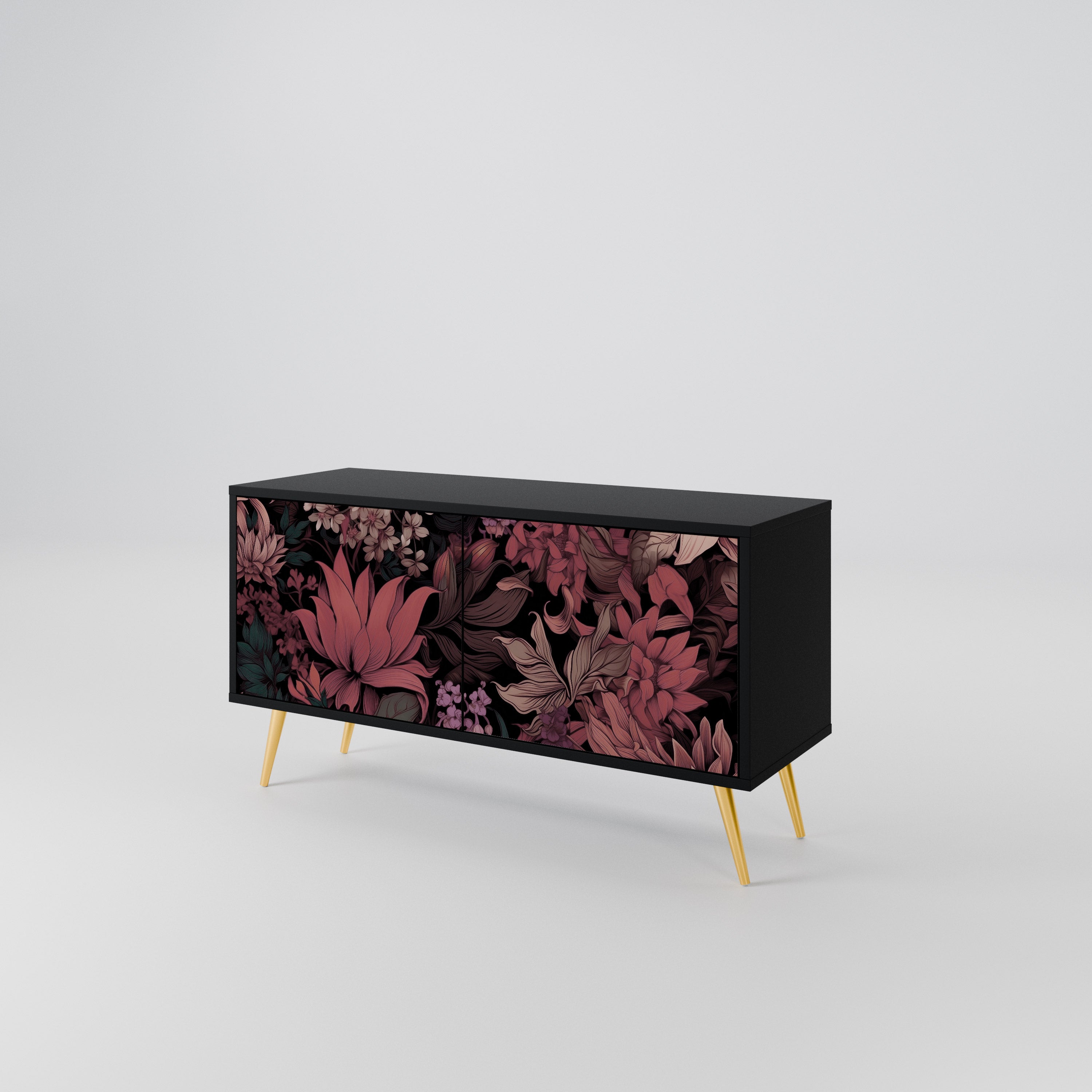 FLORAL WHISPER Compact 2-Door TV Cabinet