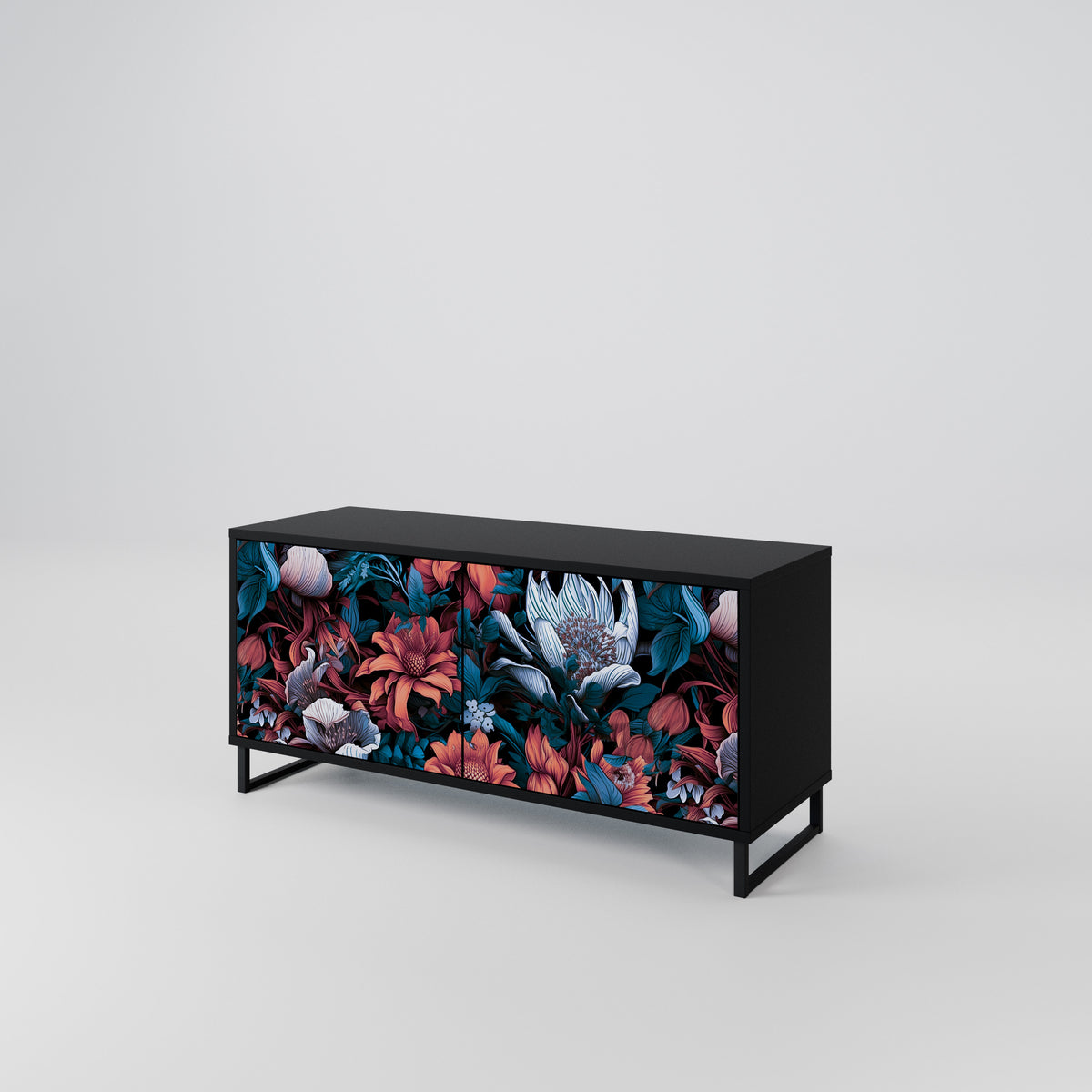 ETHEREAL BLOSSOMS Compact 2-Door TV Cabinet