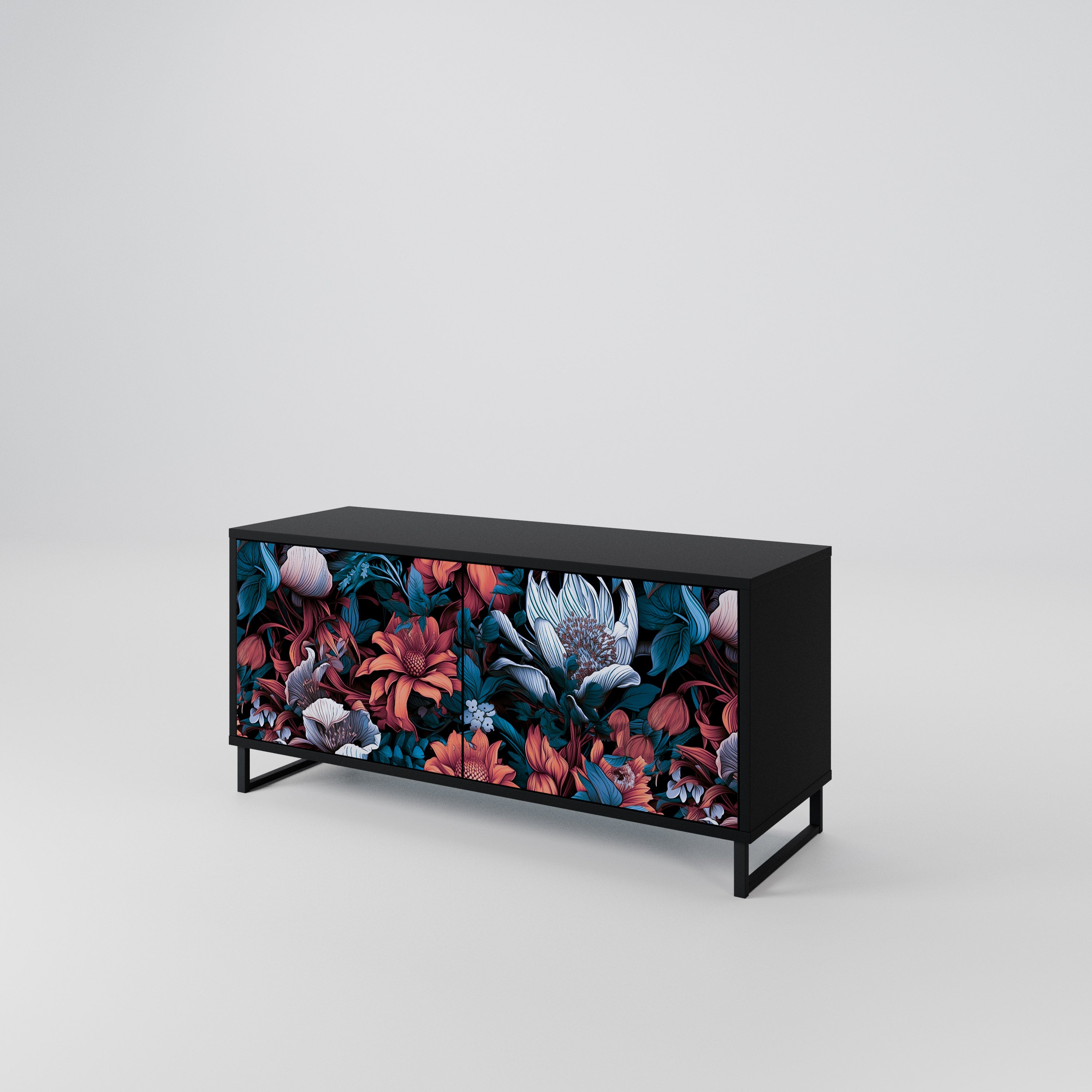 ETHEREAL BLOSSOMS Compact 2-Door TV Cabinet