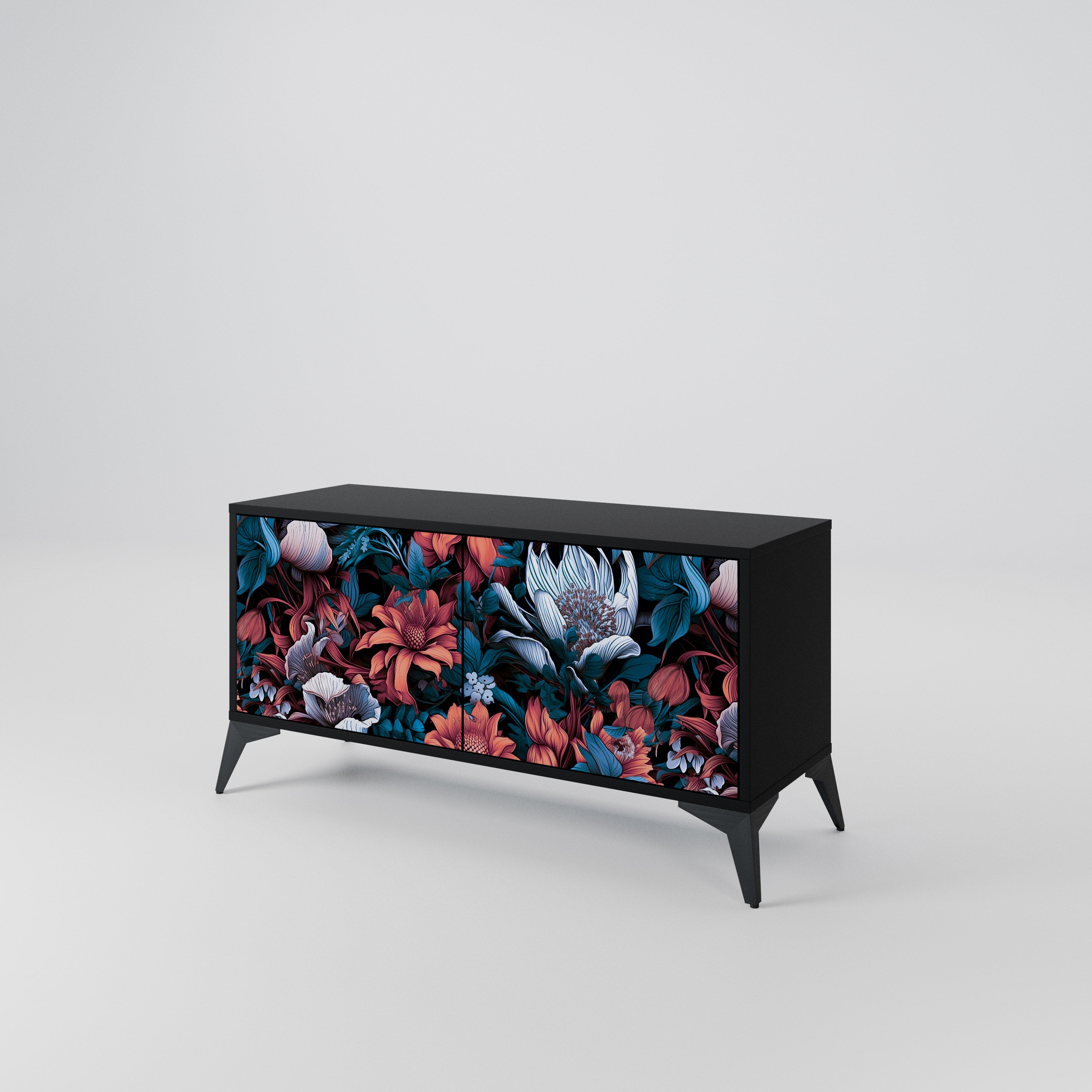 ETHEREAL BLOSSOMS Compact 2-Door TV Cabinet