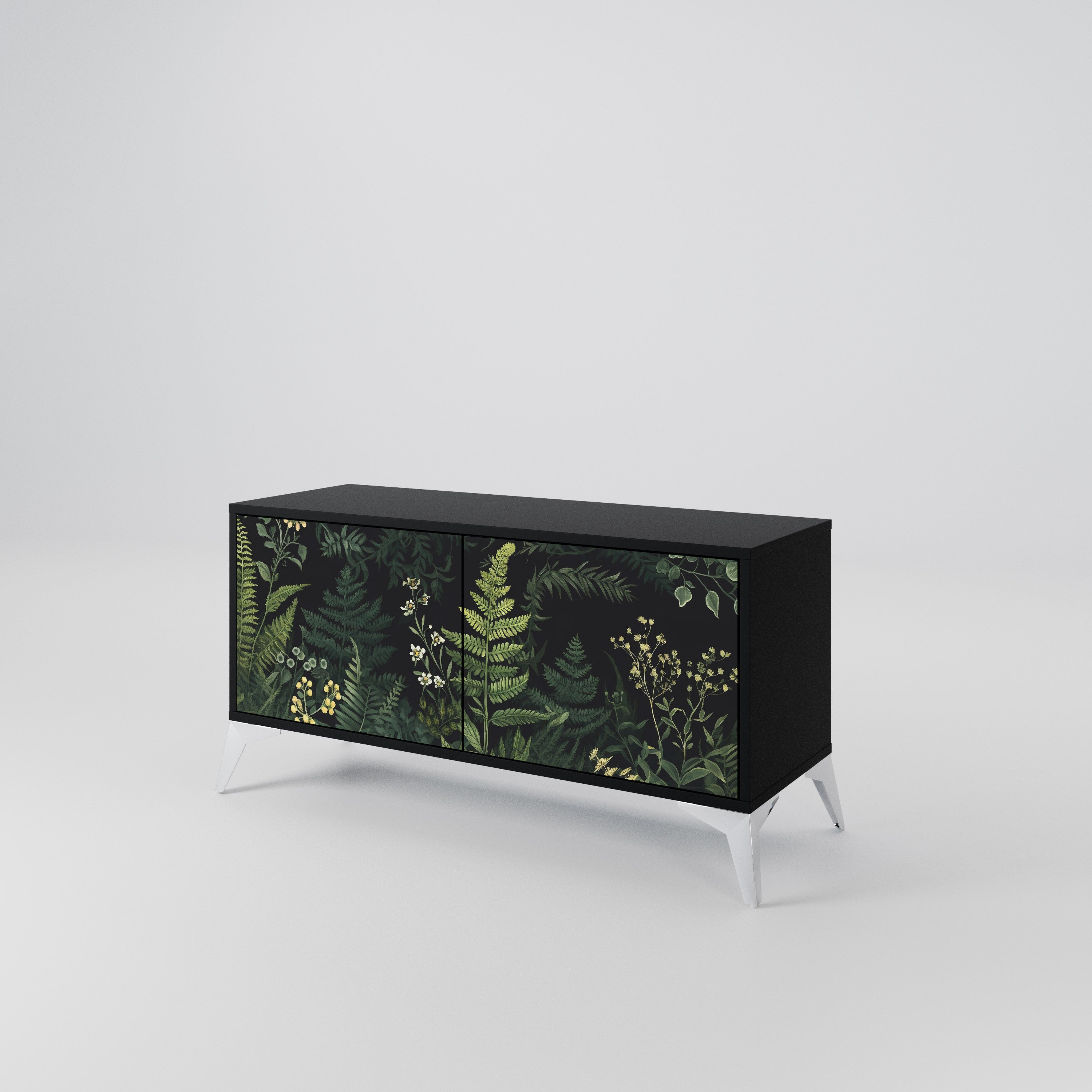 FERN FLOWERS Compact 2-Door TV Cabinet