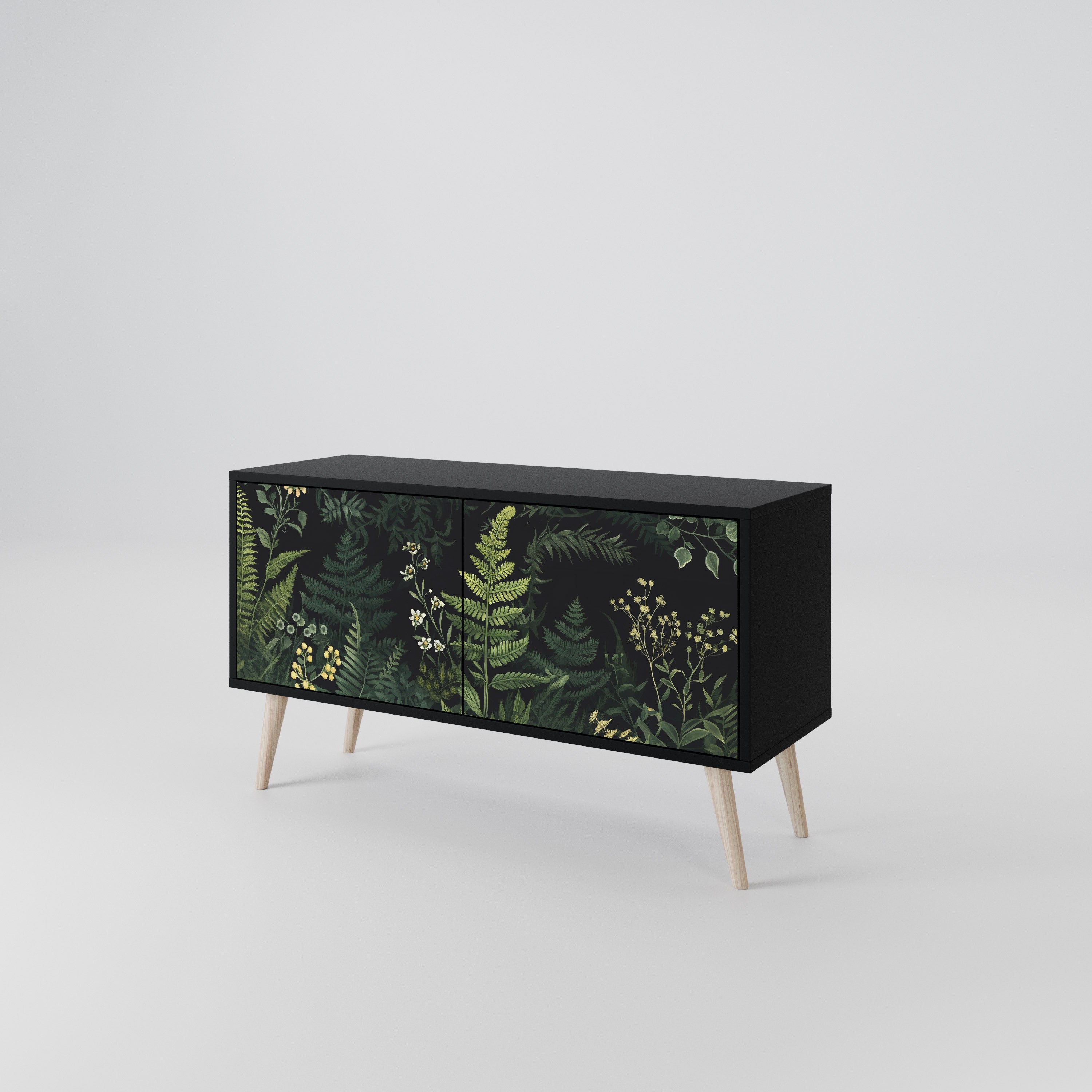 FERN FLOWERS Compact 2-Door TV Cabinet