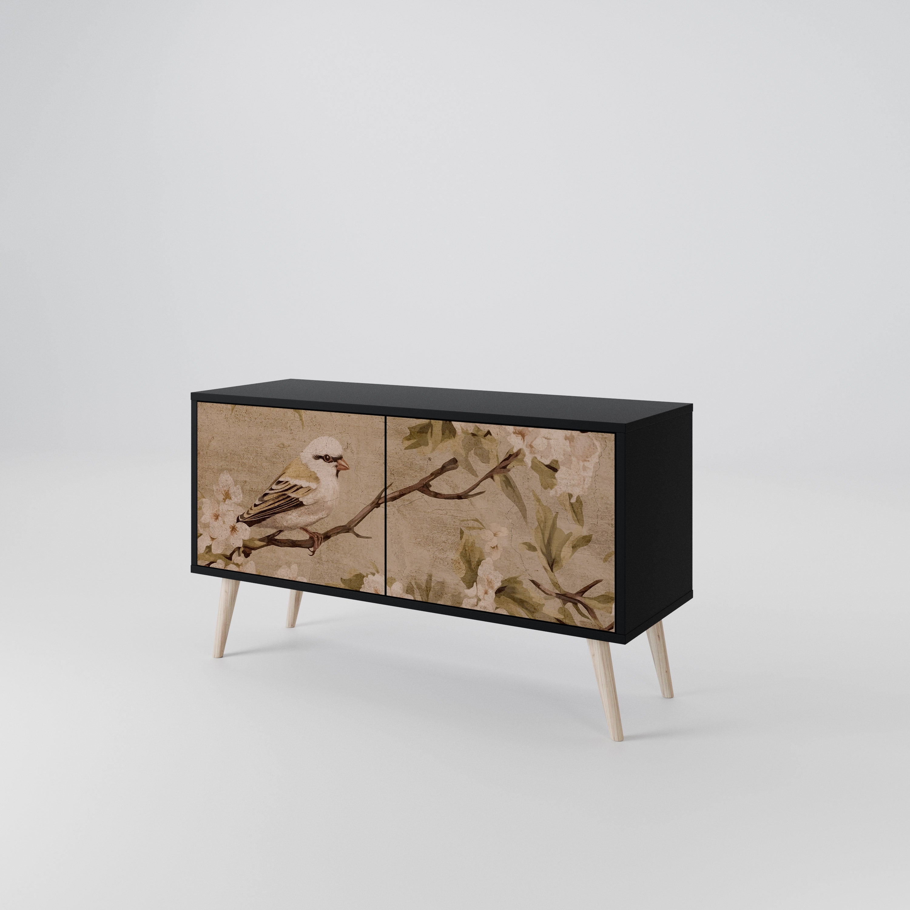 PETAL DISTINGUISH Compact 2-Door TV Cabinet