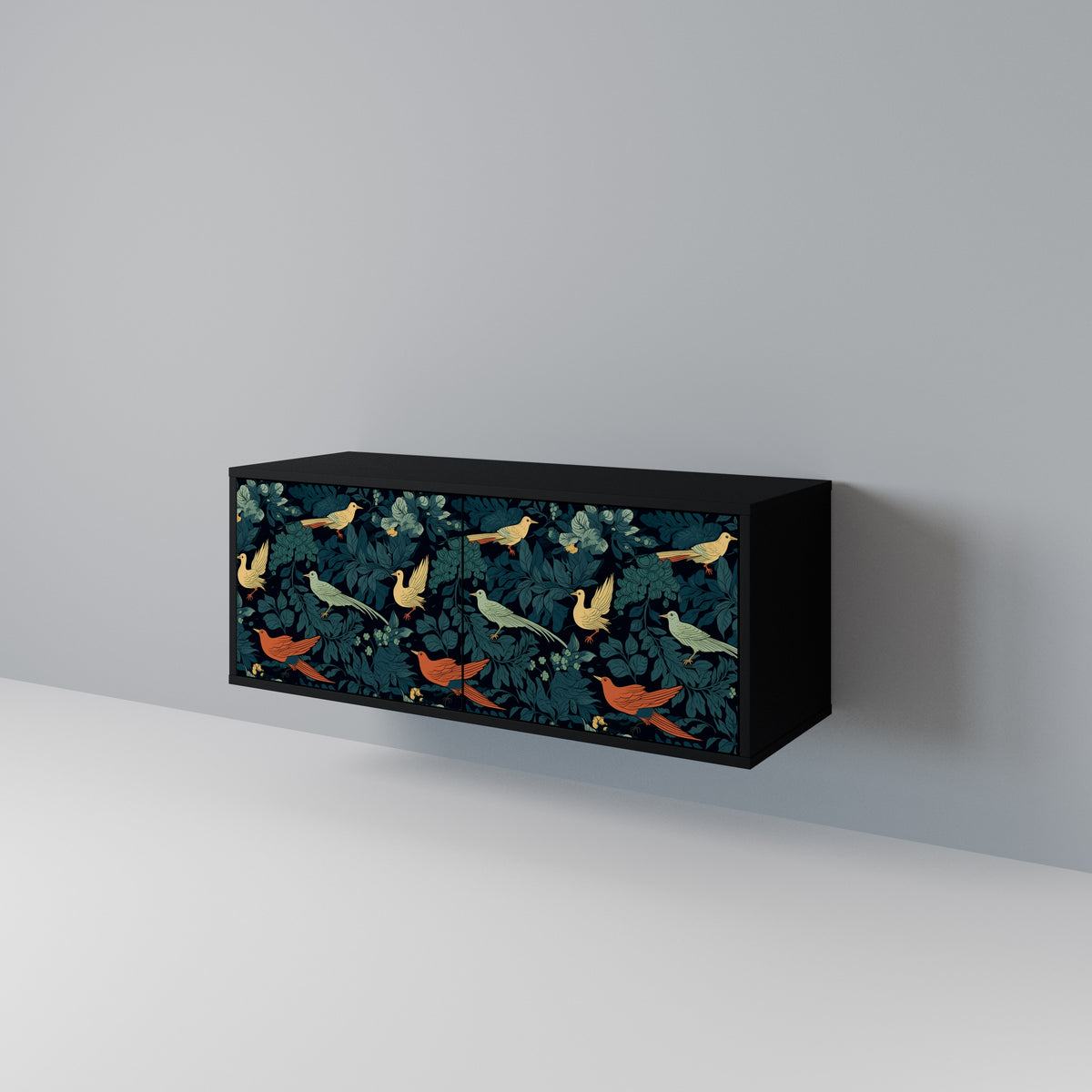 FOWL ORNAMENT Compact 2-Door TV Cabinet