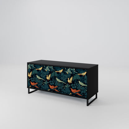 FOWL ORNAMENT Compact 2-Door TV Cabinet