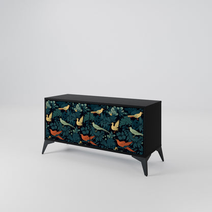 FOWL ORNAMENT Compact 2-Door TV Cabinet