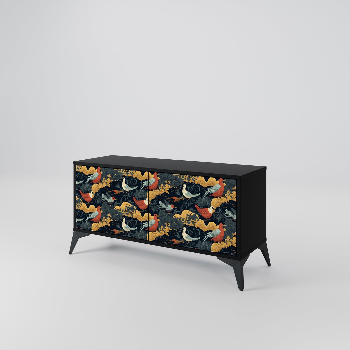 FOWLY DAZE Compact 2-Door TV Cabinet