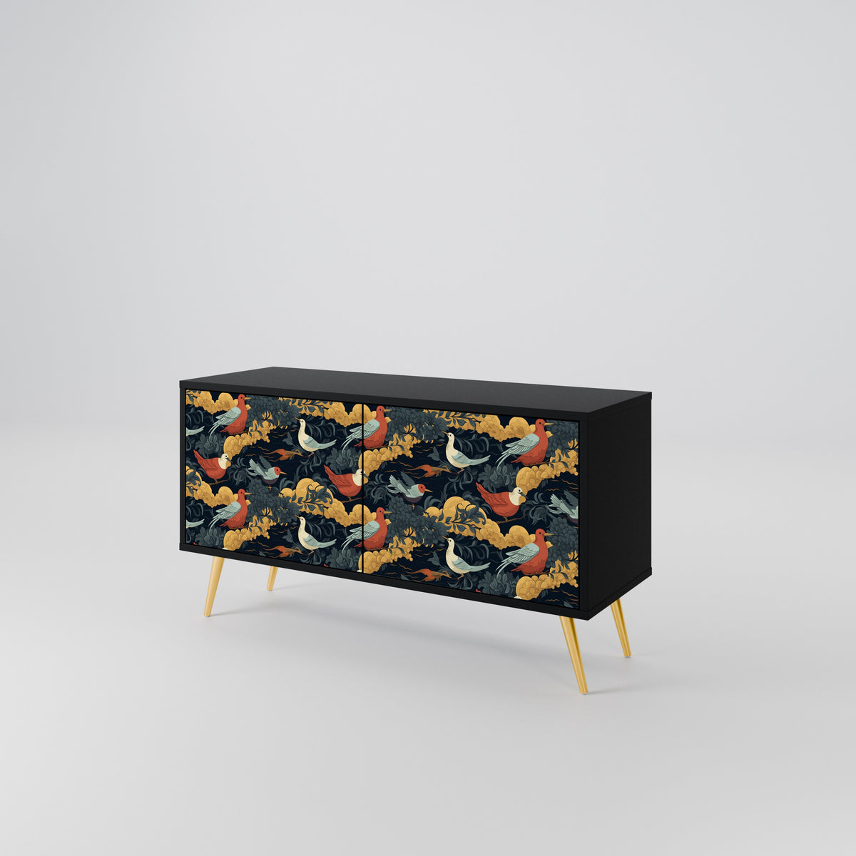 FOWLY DAZE Compact 2-Door TV Cabinet