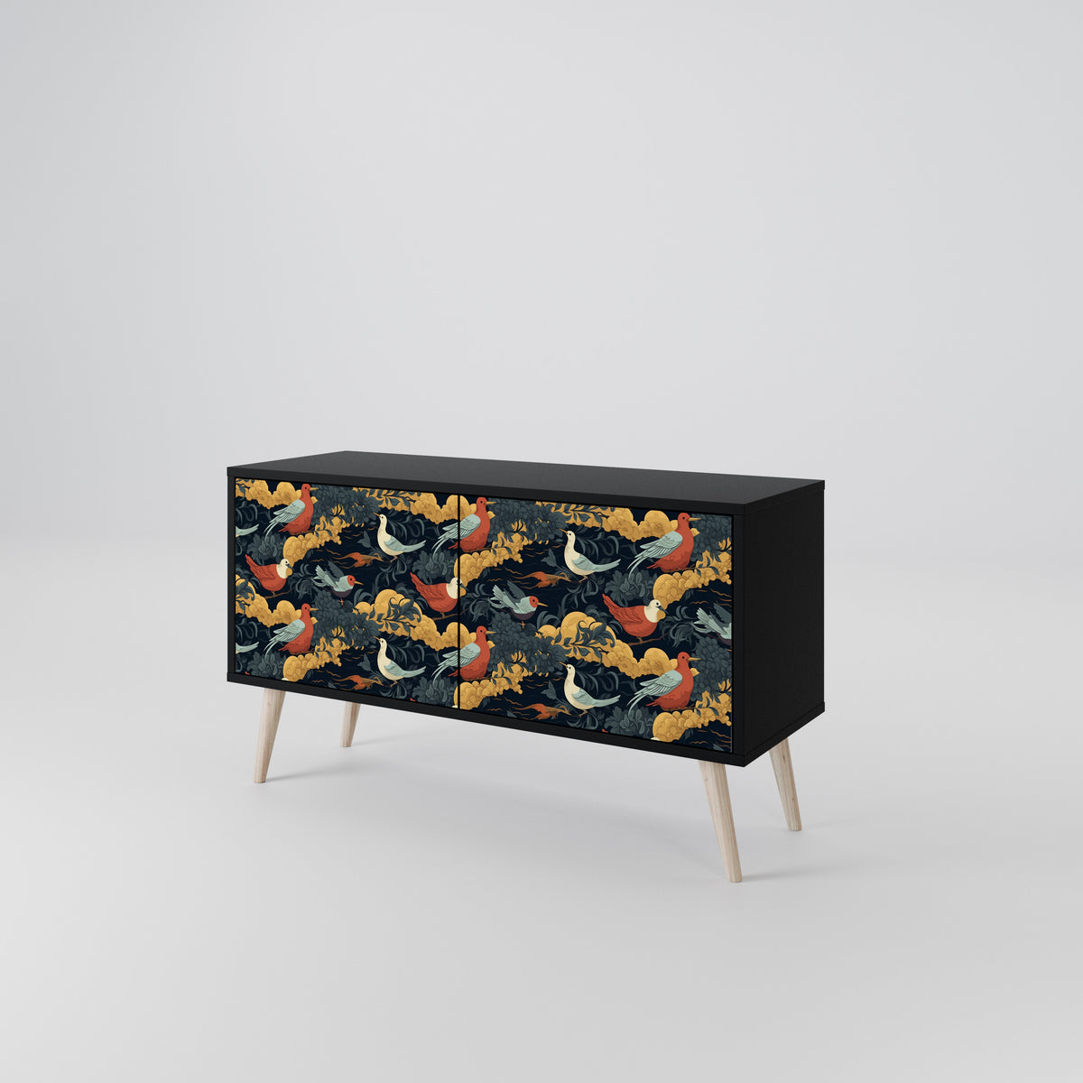 FOWLY DAZE Compact 2-Door TV Cabinet