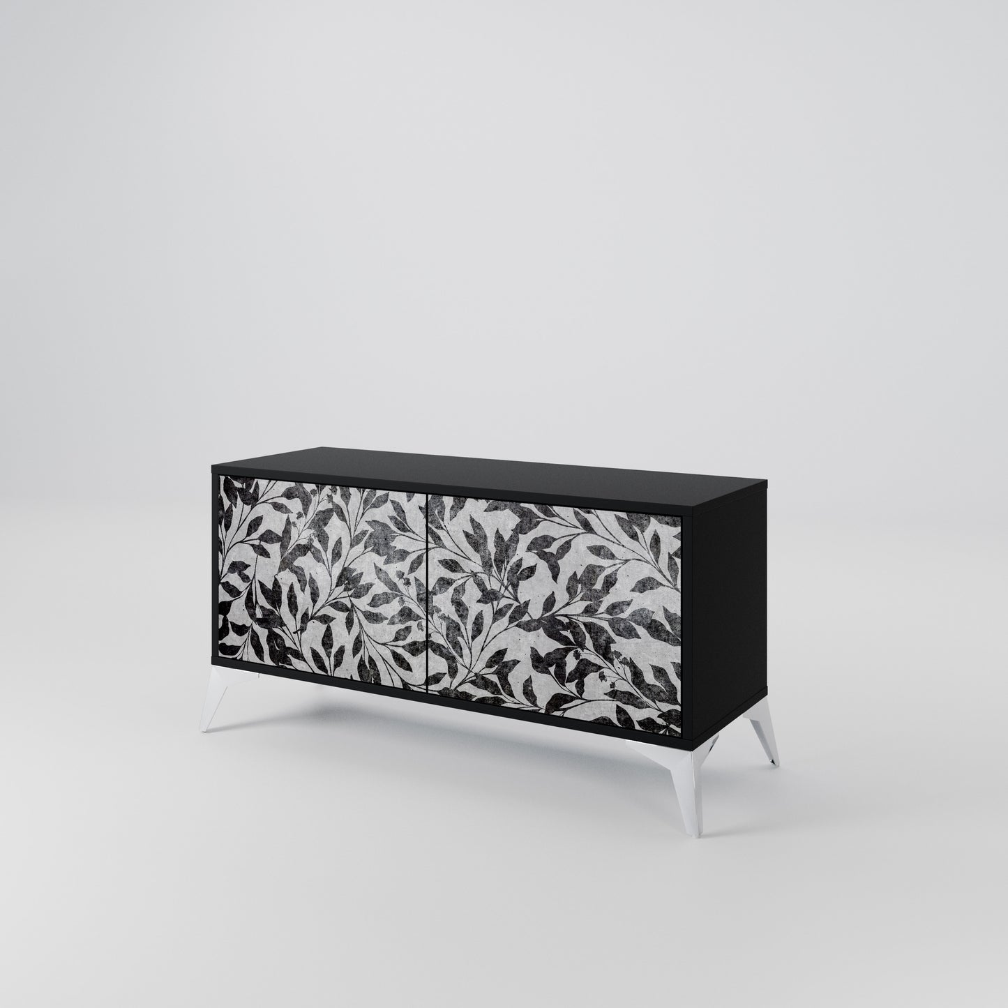 CHARCOAL SPROUT Compact 2-Door TV Cabinet