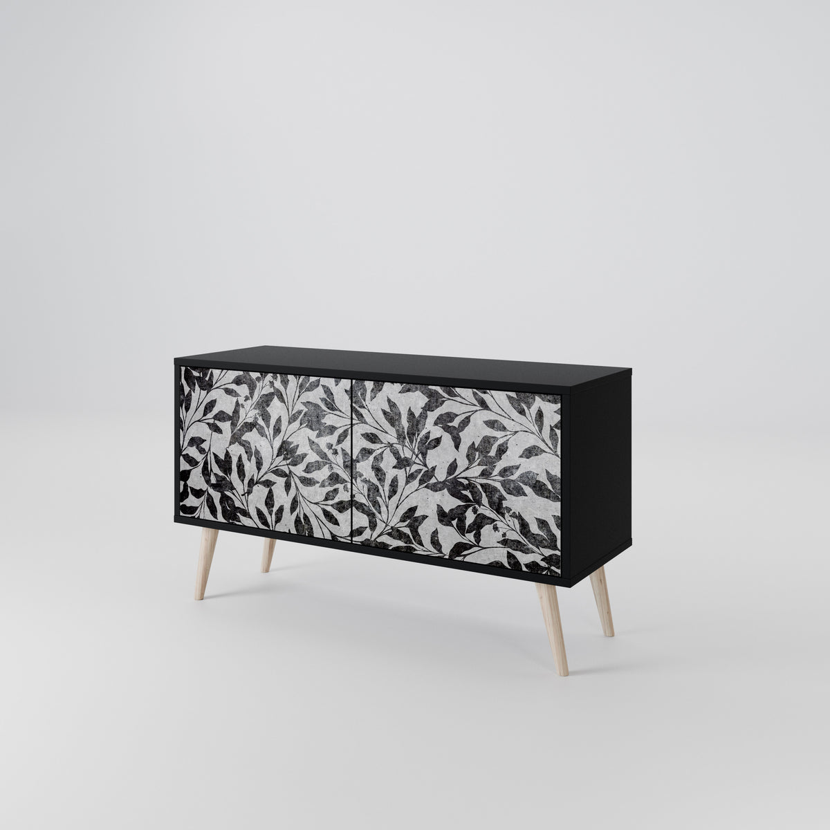 CHARCOAL SPROUT Compact 2-Door TV Cabinet