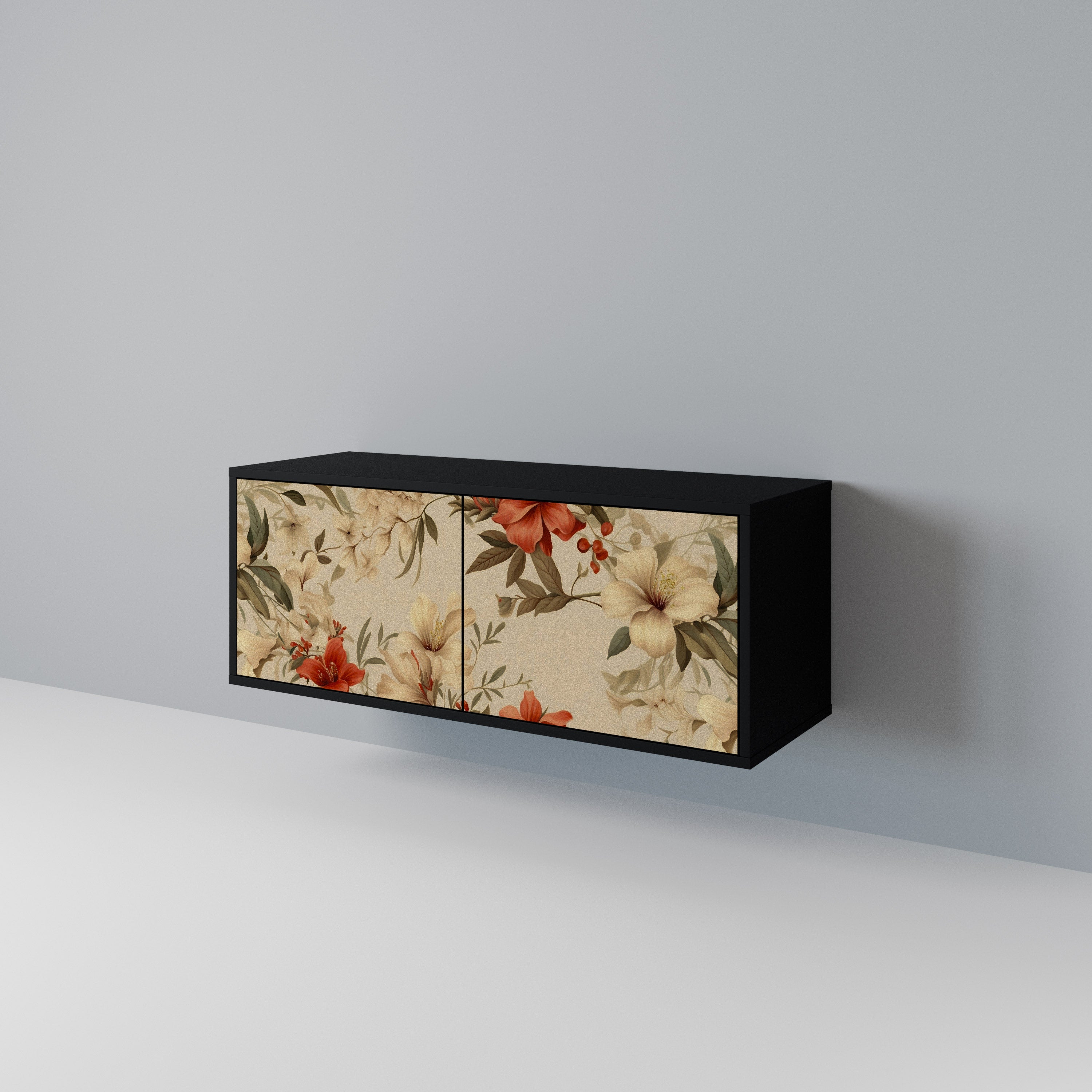 BLOOMING HARMONY Compact 2-Door TV Cabinet