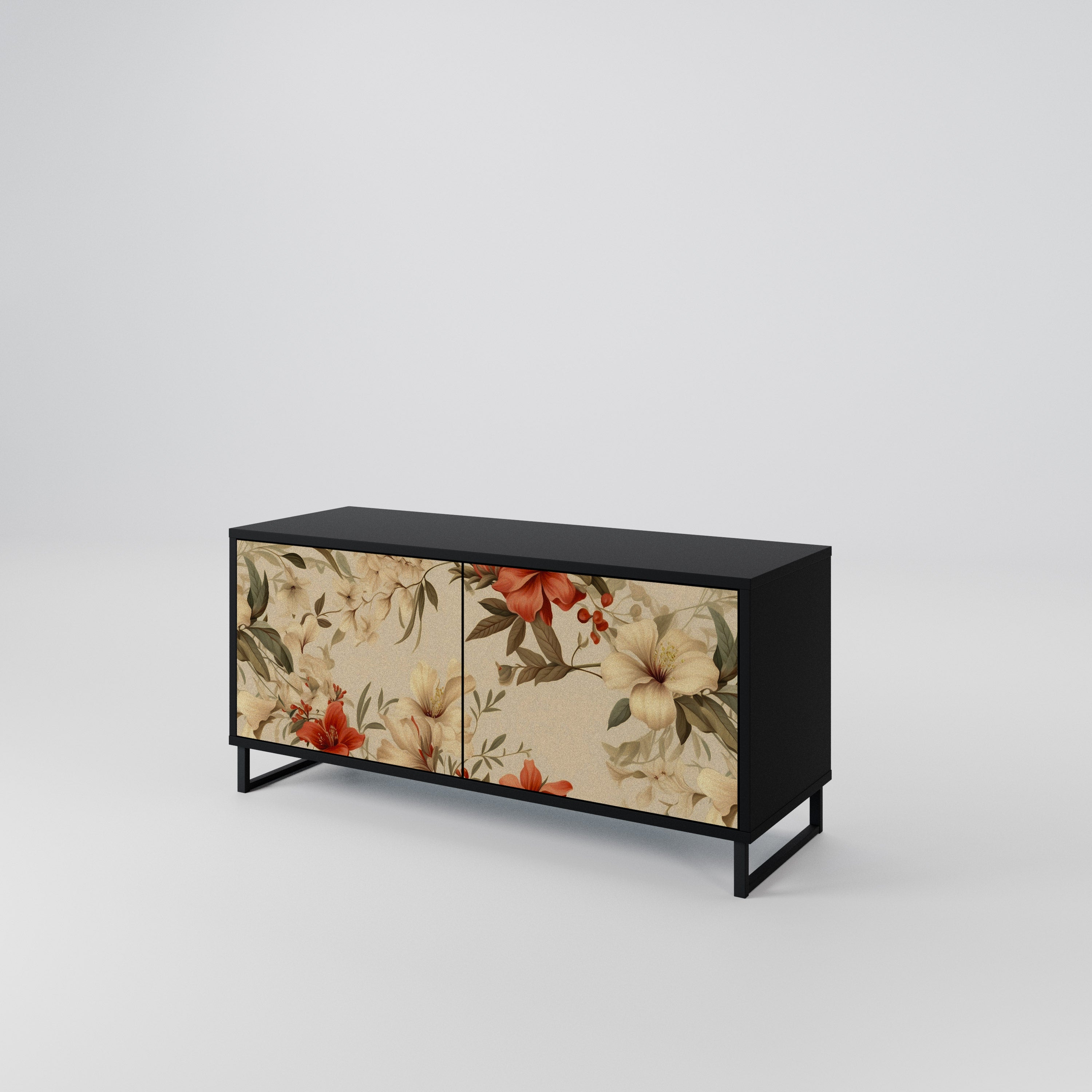 BLOOMING HARMONY Compact 2-Door TV Cabinet