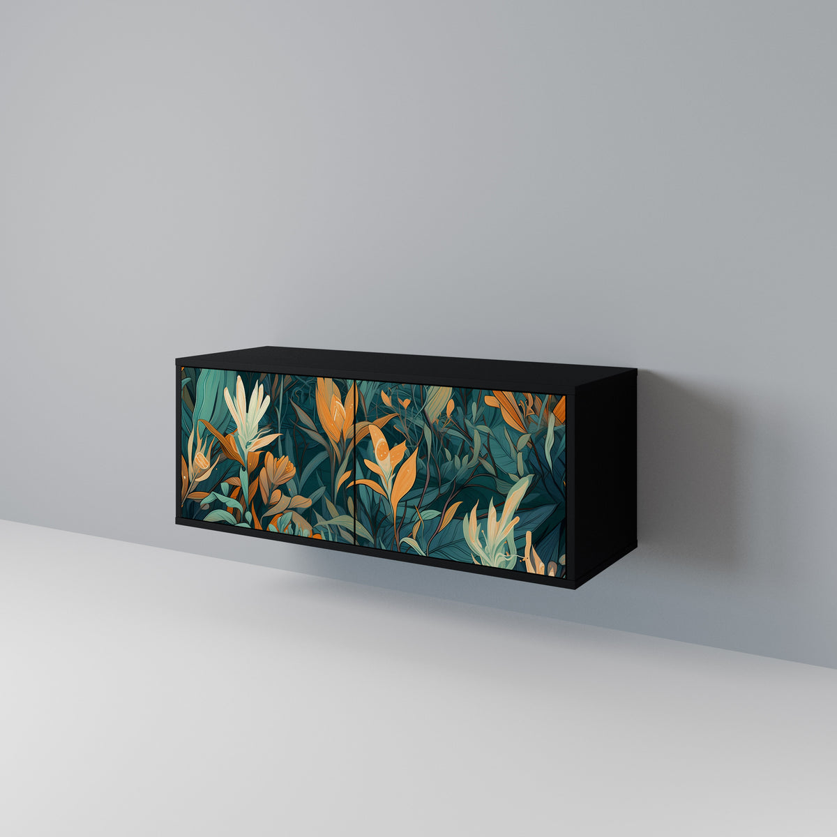 FLORAL SERENITY Compact 2-Door TV Cabinet