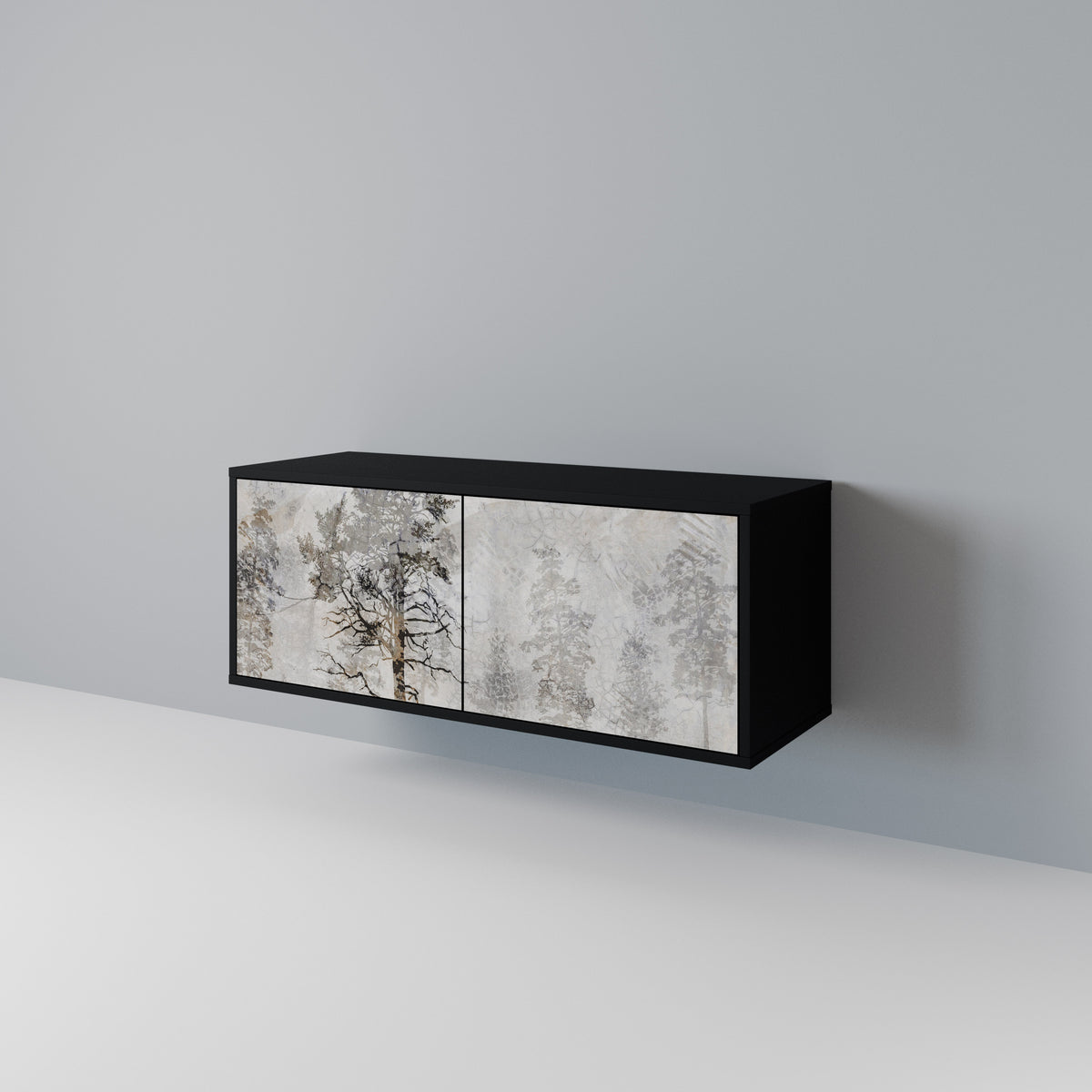 FADE IN THE TREES Compact 2-Door TV Cabinet