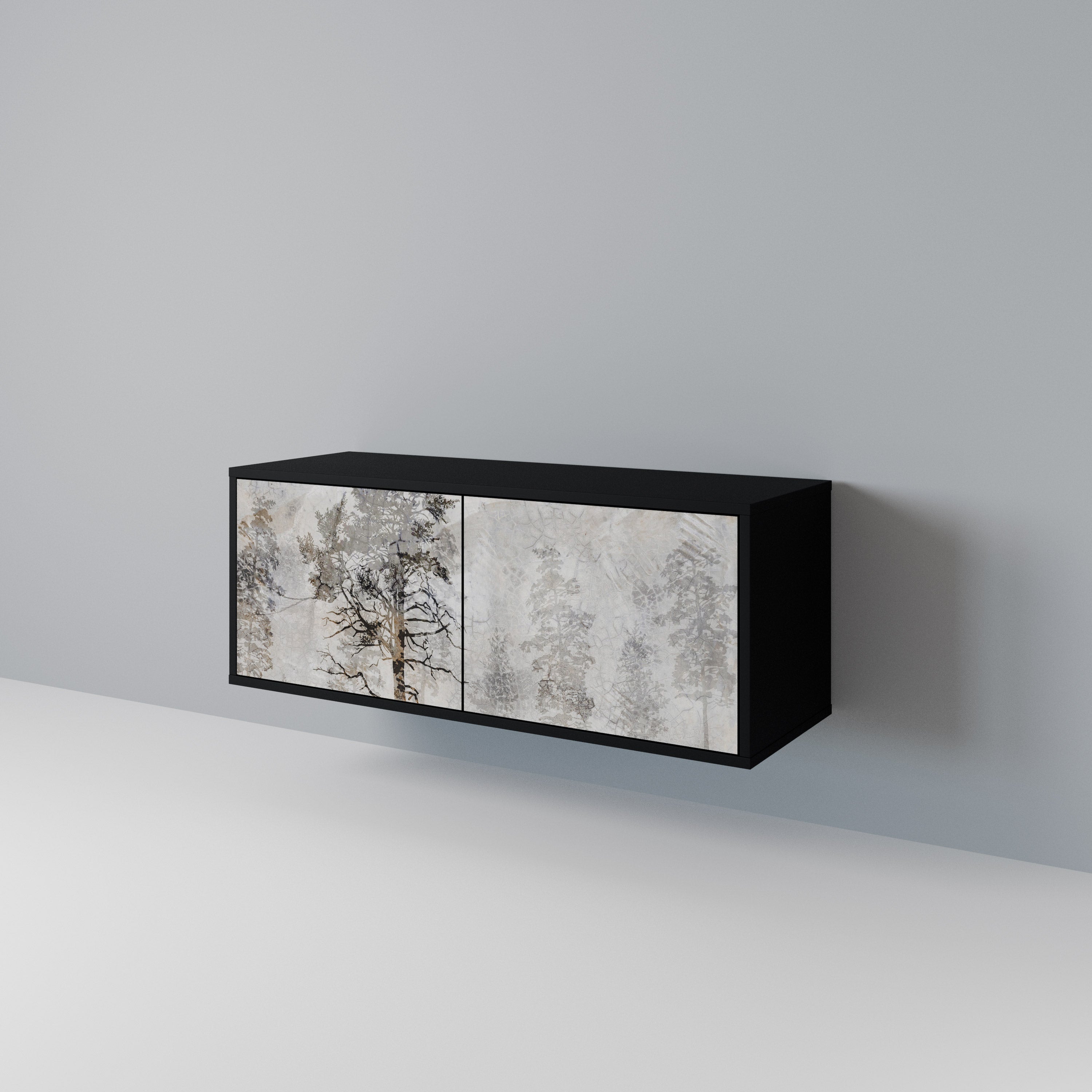 FADE IN THE TREES Compact 2-Door TV Cabinet