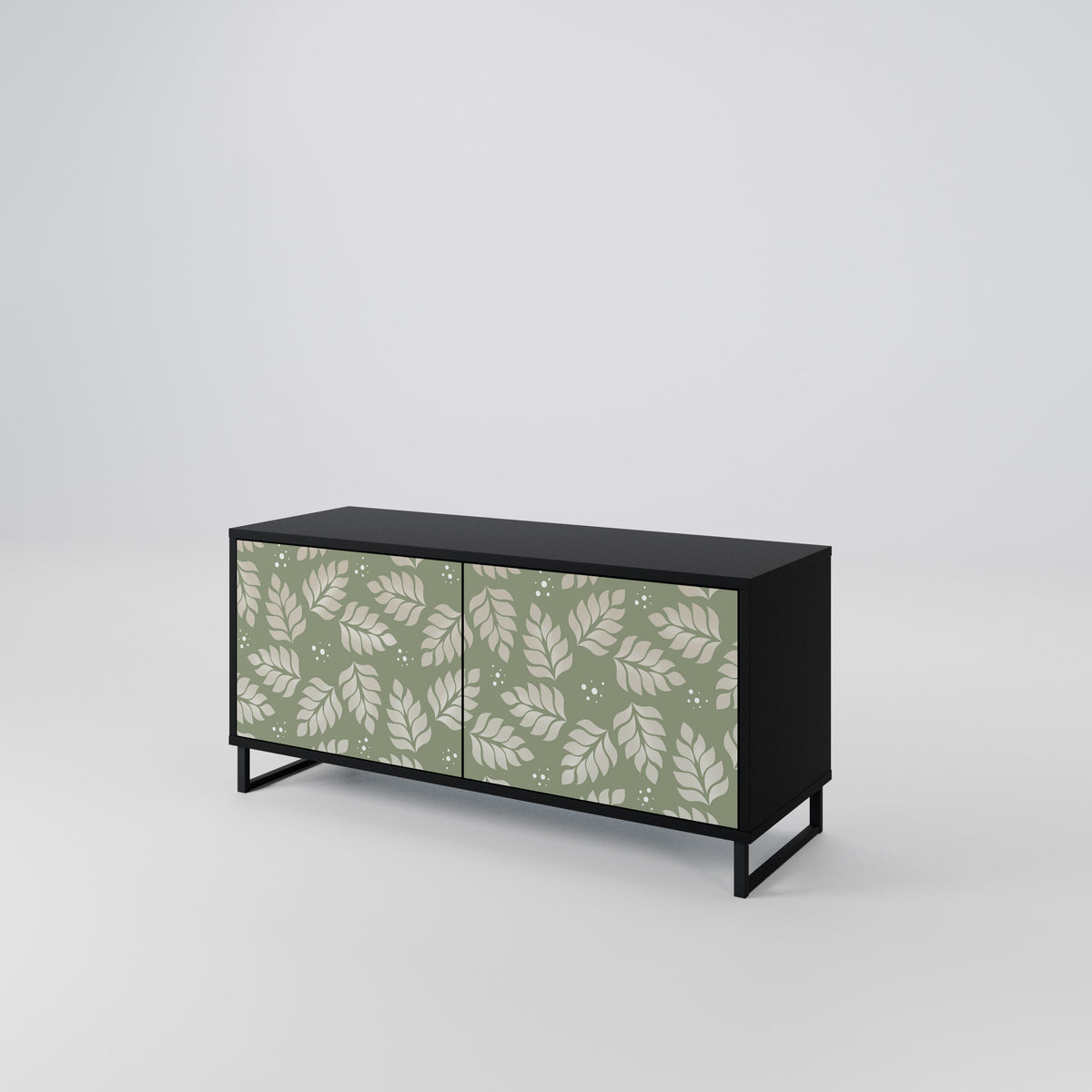 LEAVES ON GREEN Compact 2-Door TV Cabinet