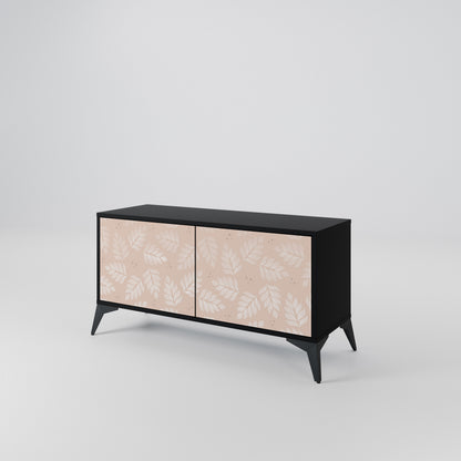 LEAVES ON BEIGE Compact 2-Door TV Cabinet