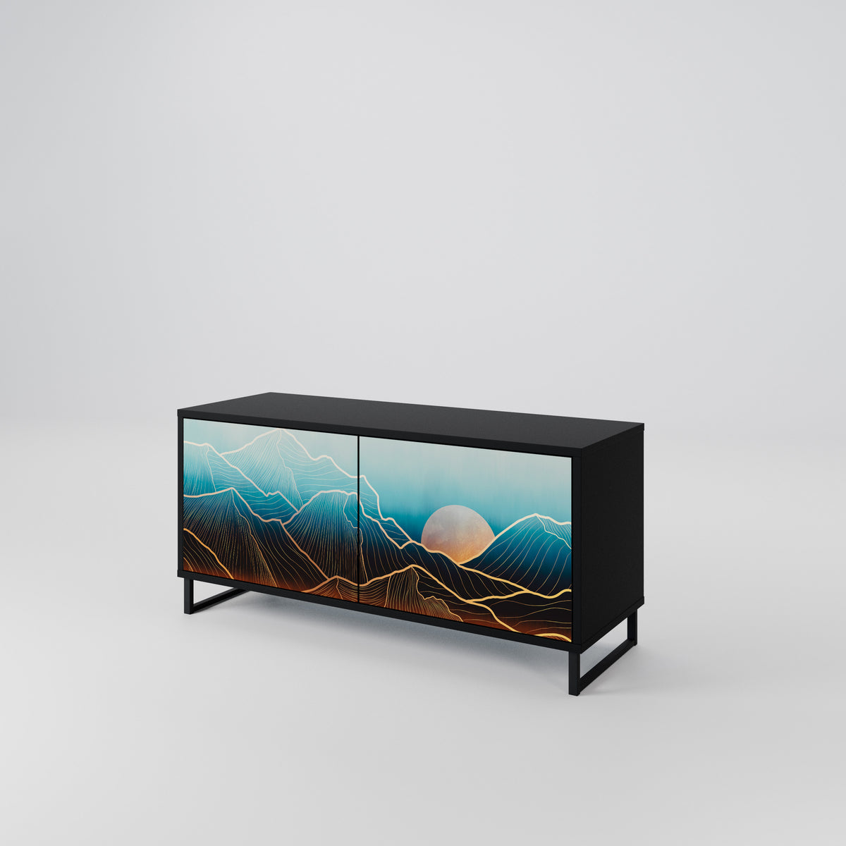 LUNAR SECRETS Compact 2-Door TV Cabinet