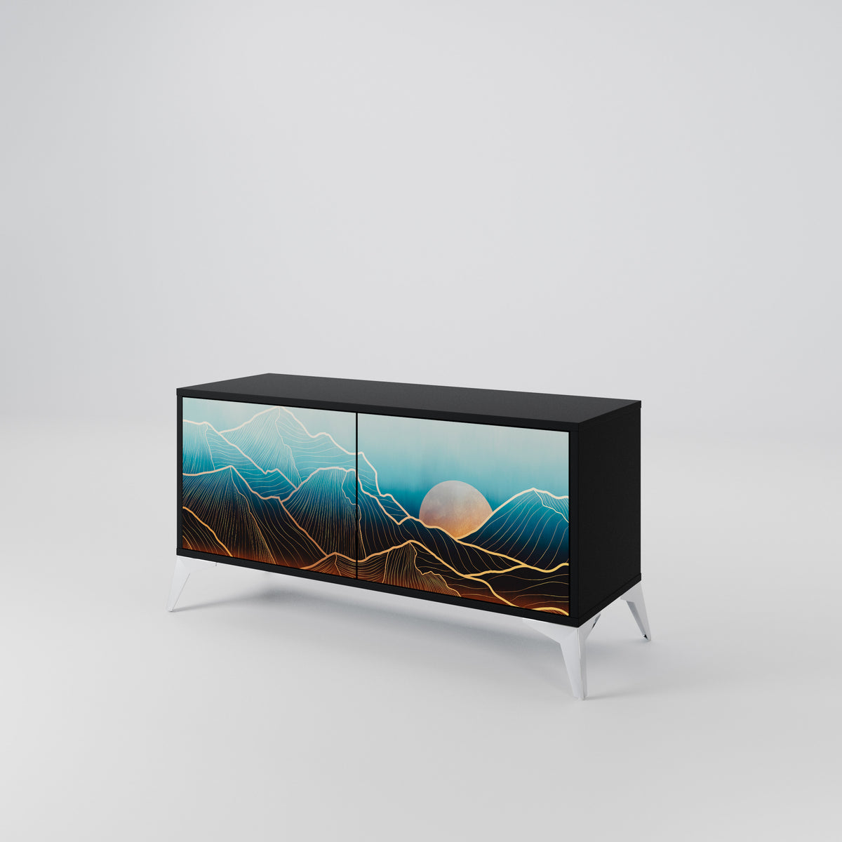 LUNAR SECRETS Compact 2-Door TV Cabinet