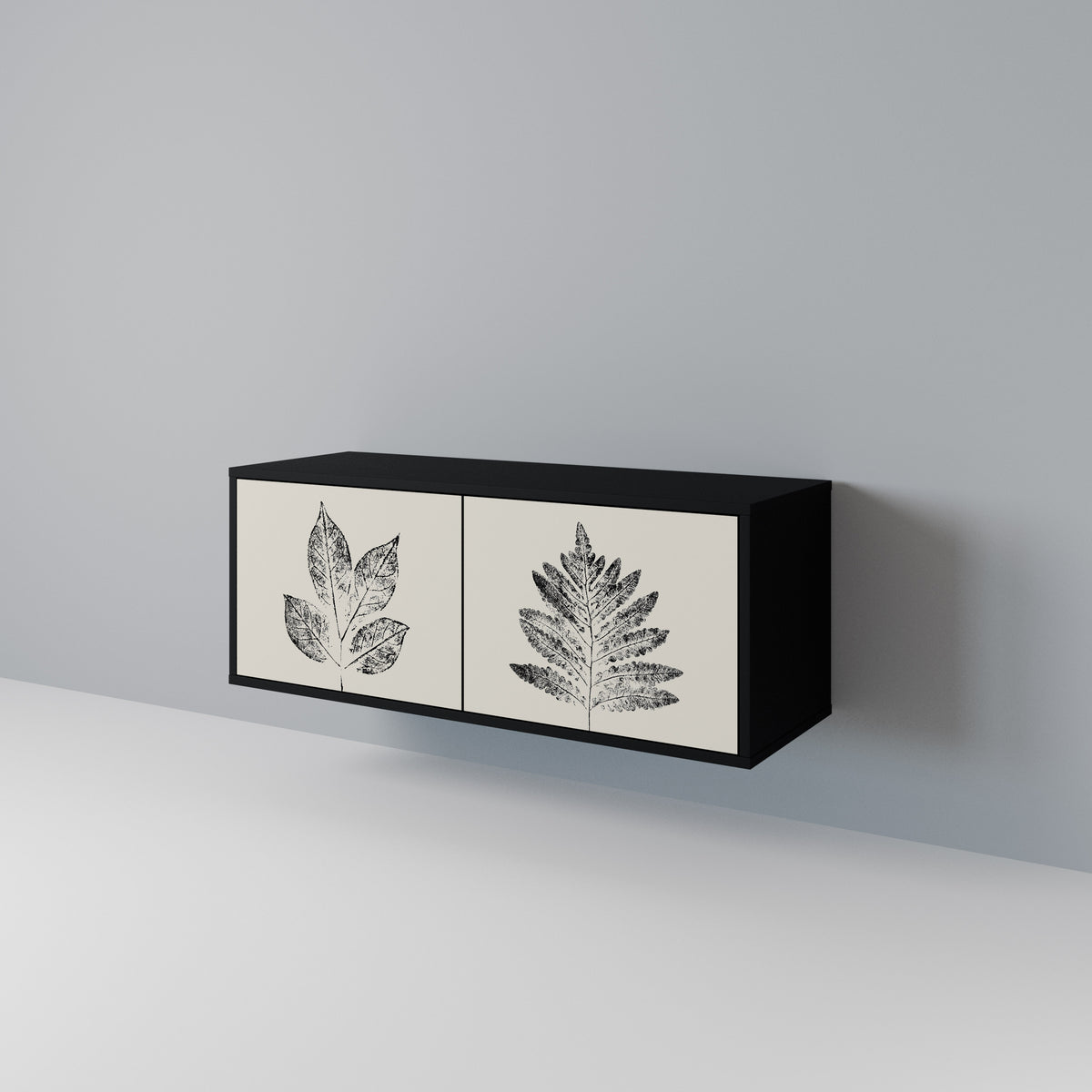 LEAFY STAMPS Compact 2-Door TV Cabinet