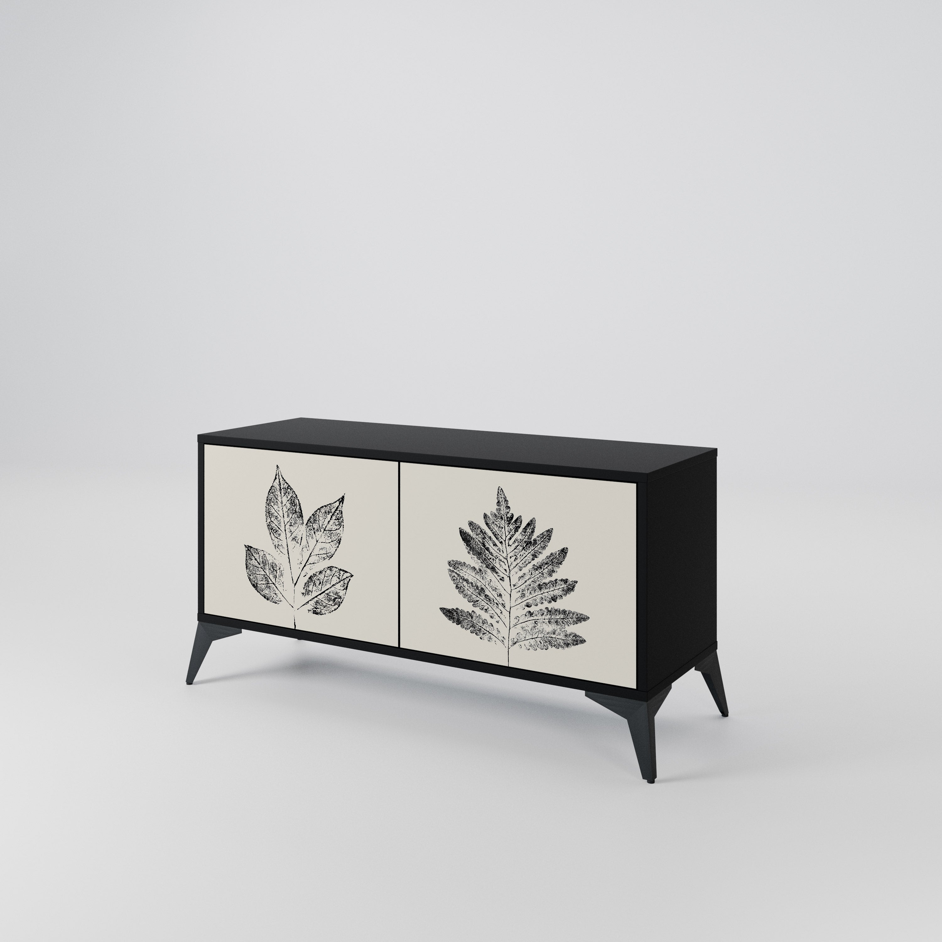 LEAFY STAMPS Compact 2-Door TV Cabinet
