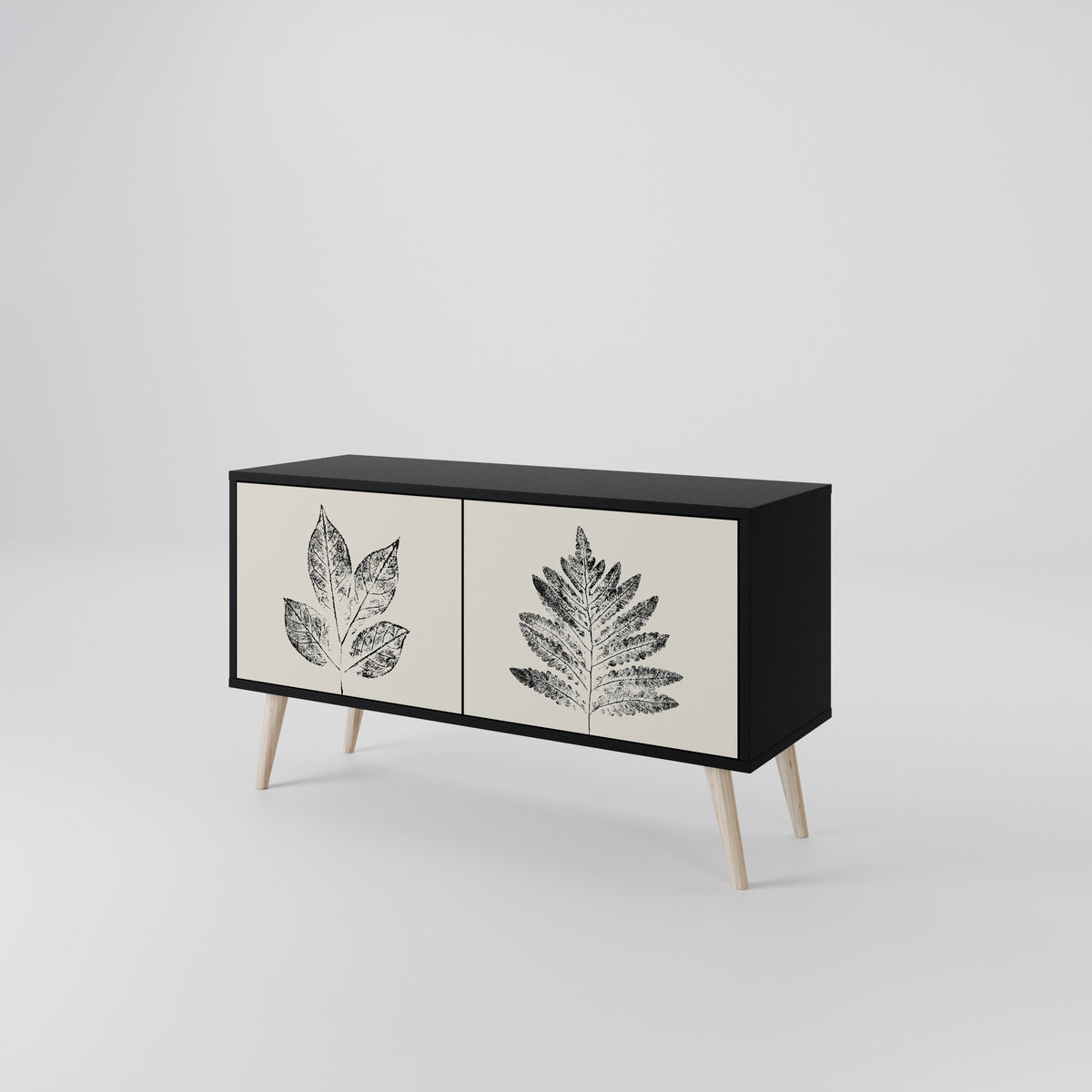 LEAFY STAMPS Compact 2-Door TV Cabinet