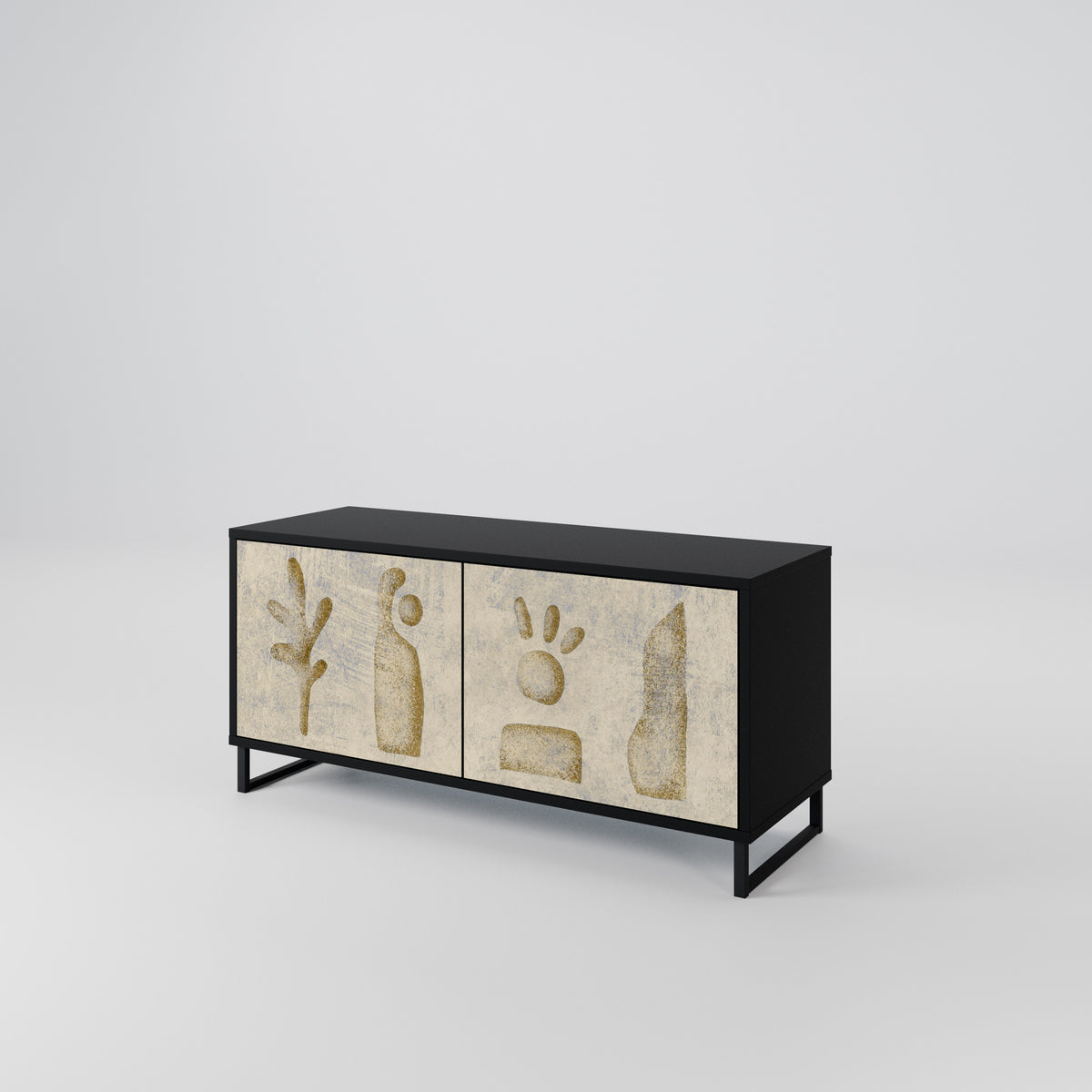 SAND SCULPTURES Compact 2-Door TV Cabinet