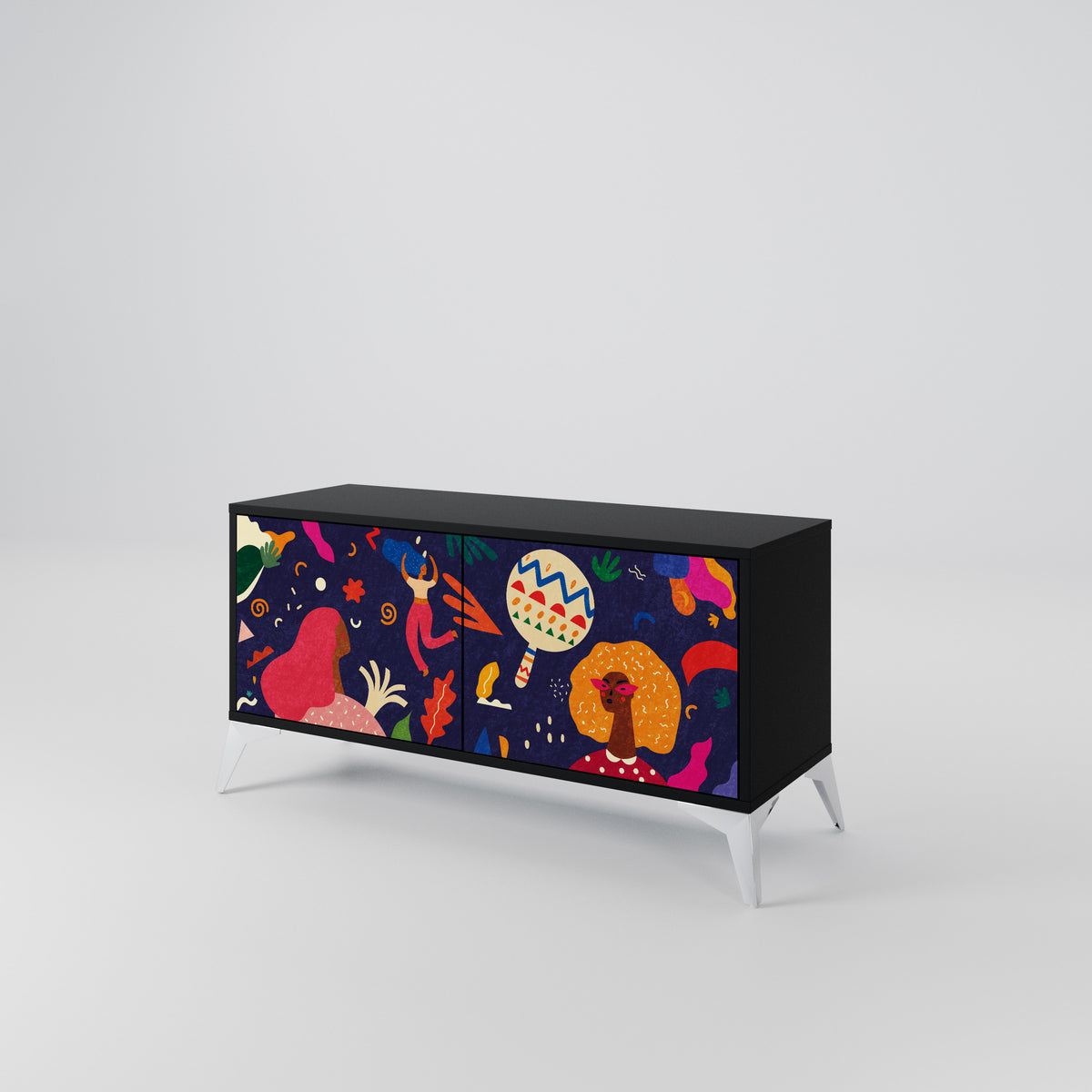 FESTIVE PLEASURES Compact 2-Door TV Cabinet