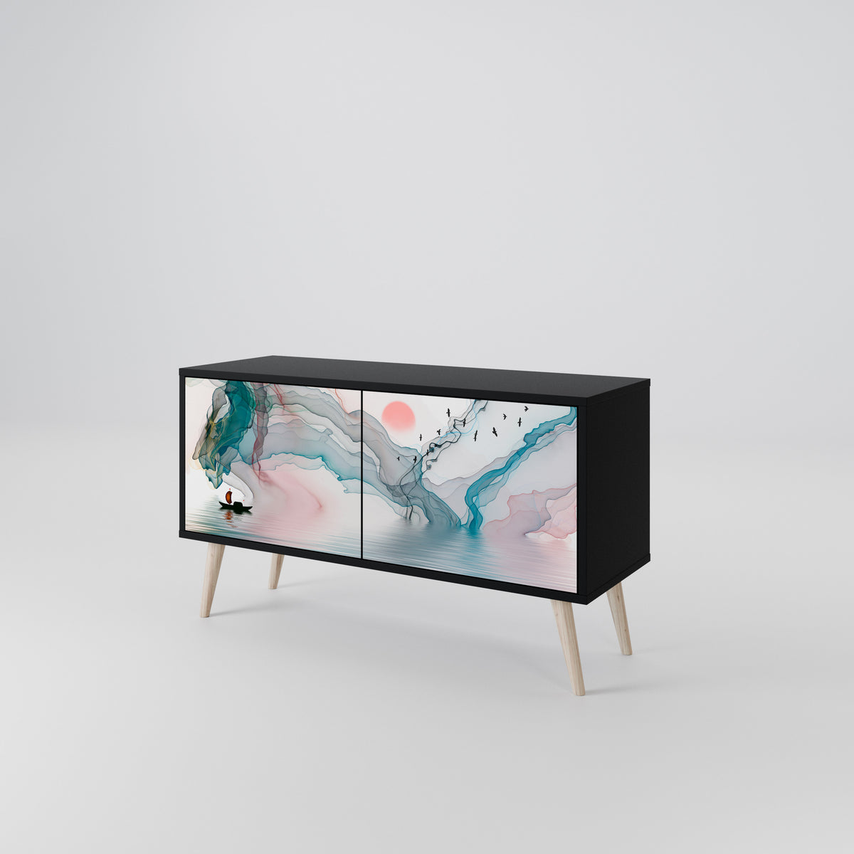 VELVET CROSSING Compact 2-Door TV Cabinet