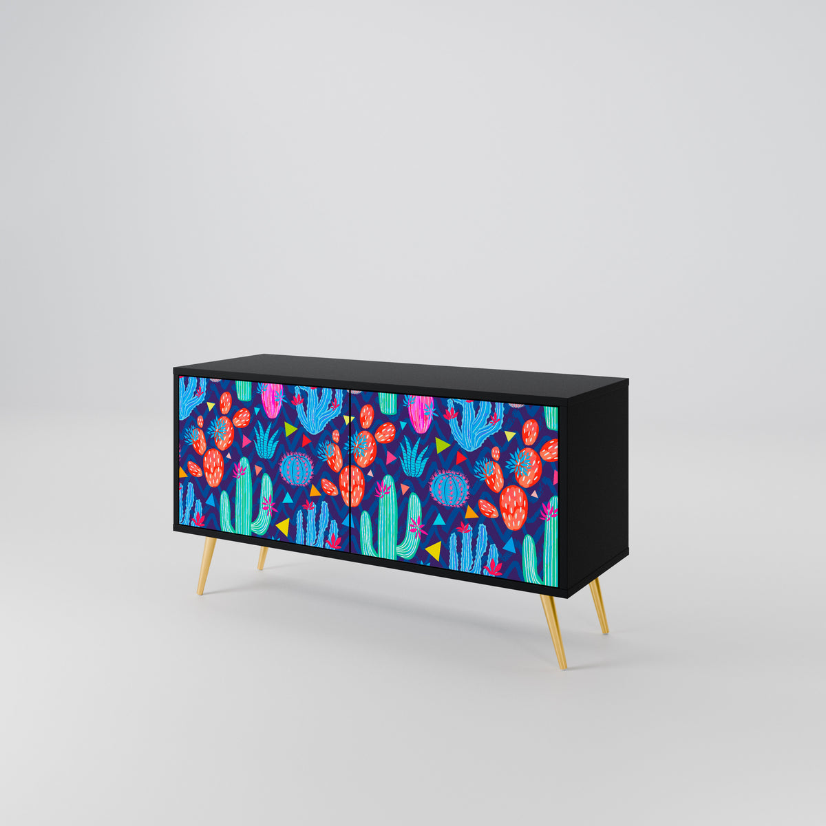 CACTUS VIBES Compact 2-Door TV Cabinet