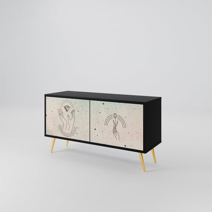 DELICATE BEAUTY Compact 2-Door TV Cabinet