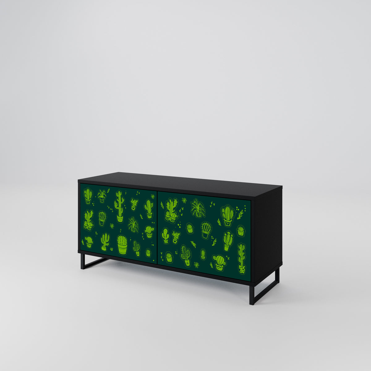 DESERT GREEN Compact 2-Door TV Cabinet