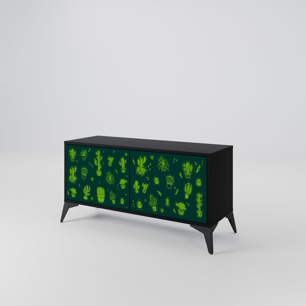 DESERT GREEN Compact 2-Door TV Cabinet