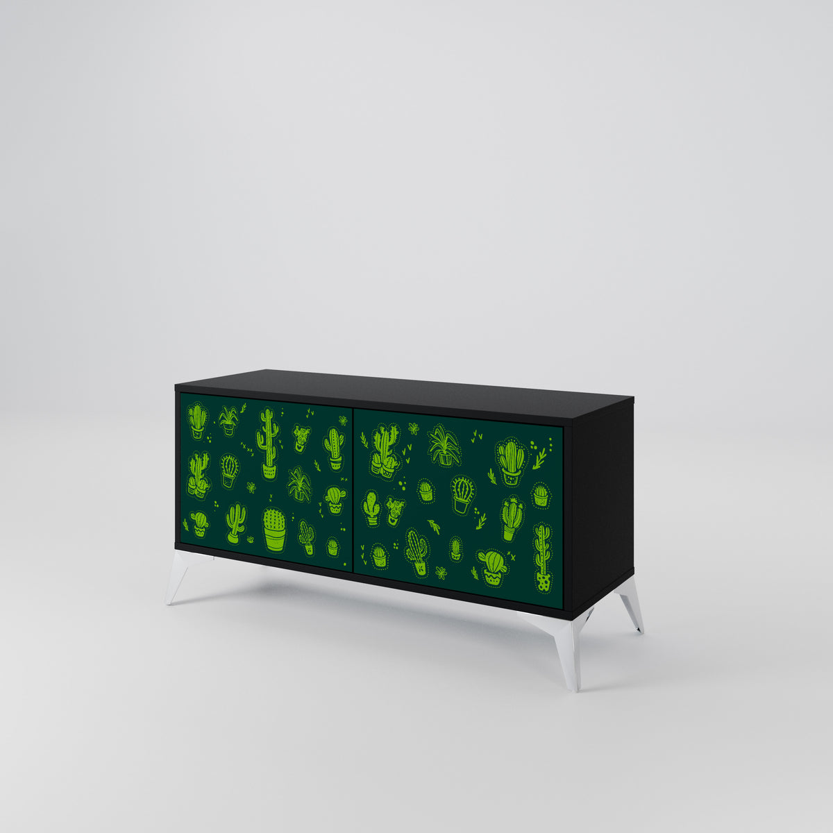 DESERT GREEN Compact 2-Door TV Cabinet