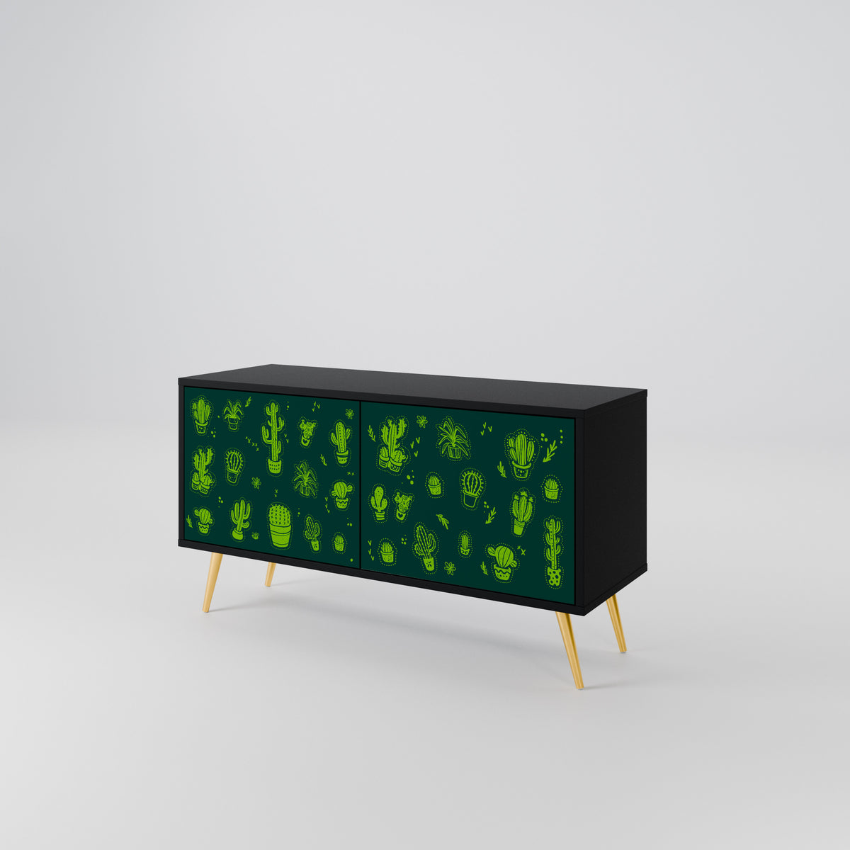 DESERT GREEN Compact 2-Door TV Cabinet