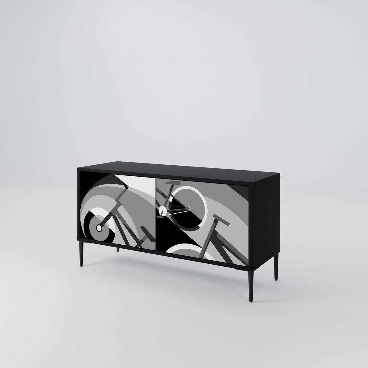 BIKE ENERGY Compact 2-Door TV Cabinet