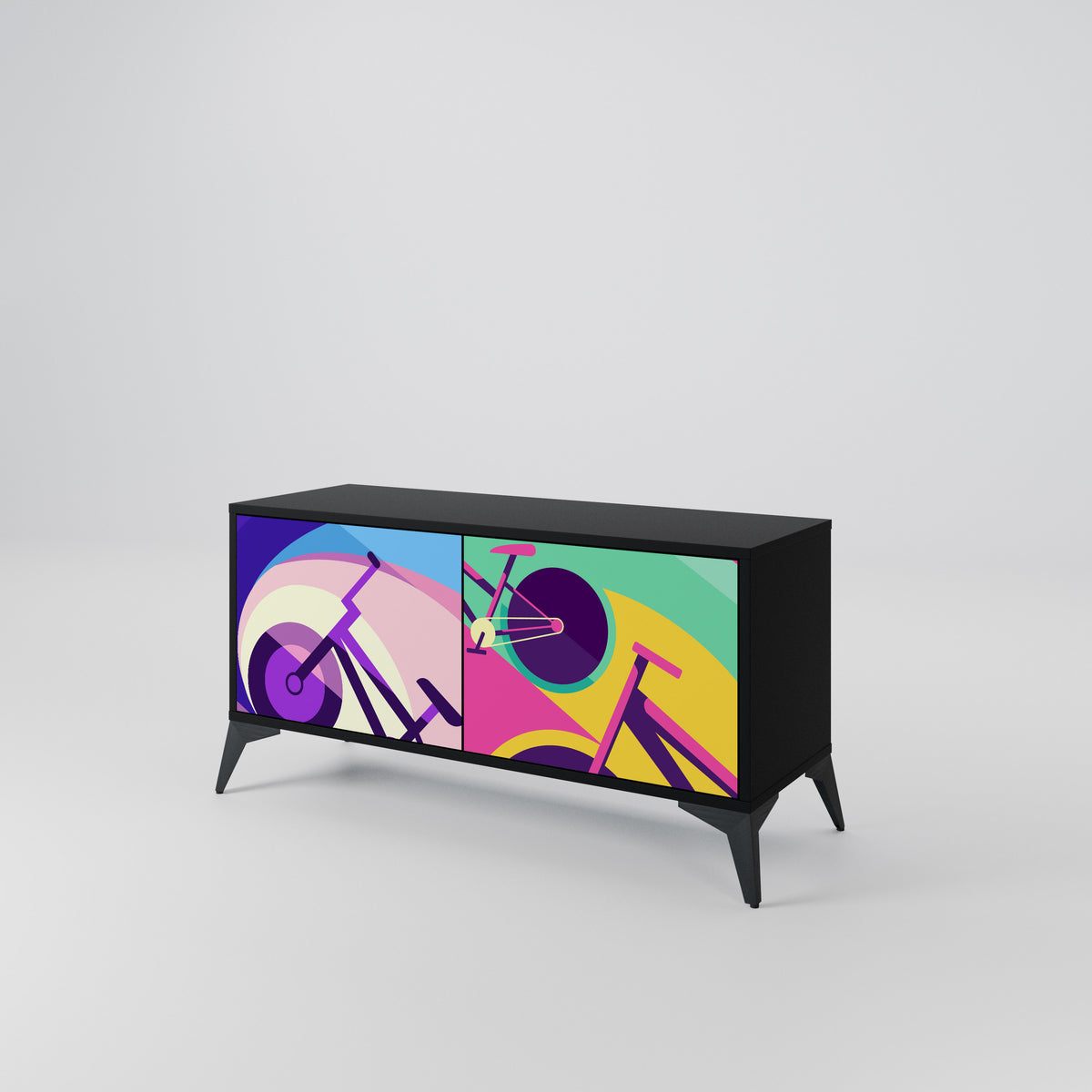 BIKE DREAMS Compact 2-Door TV Cabinet