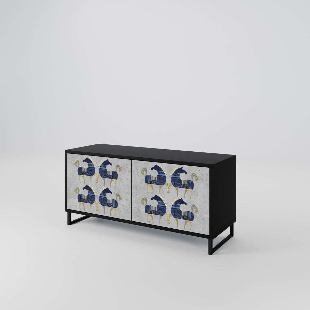 MAJESTIC STEED Compact 2-Door TV Cabinet