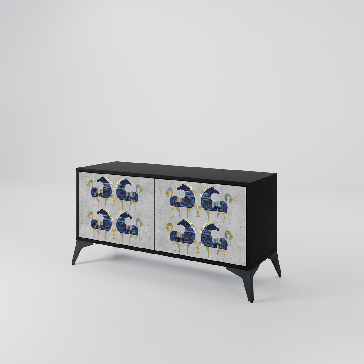 MAJESTIC STEED Compact 2-Door TV Cabinet