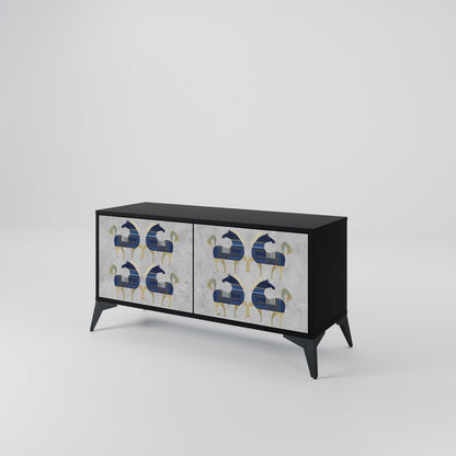 MAJESTIC STEED Compact 2-Door TV Cabinet