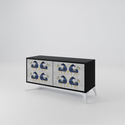 MAJESTIC STEED Compact 2-Door TV Cabinet