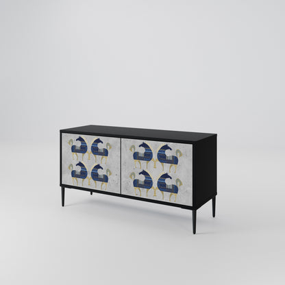 MAJESTIC STEED Compact 2-Door TV Cabinet