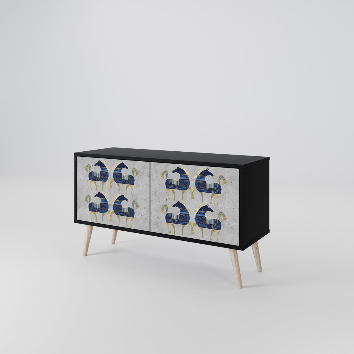 MAJESTIC STEED Compact 2-Door TV Cabinet