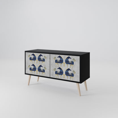 MAJESTIC STEED Compact 2-Door TV Cabinet