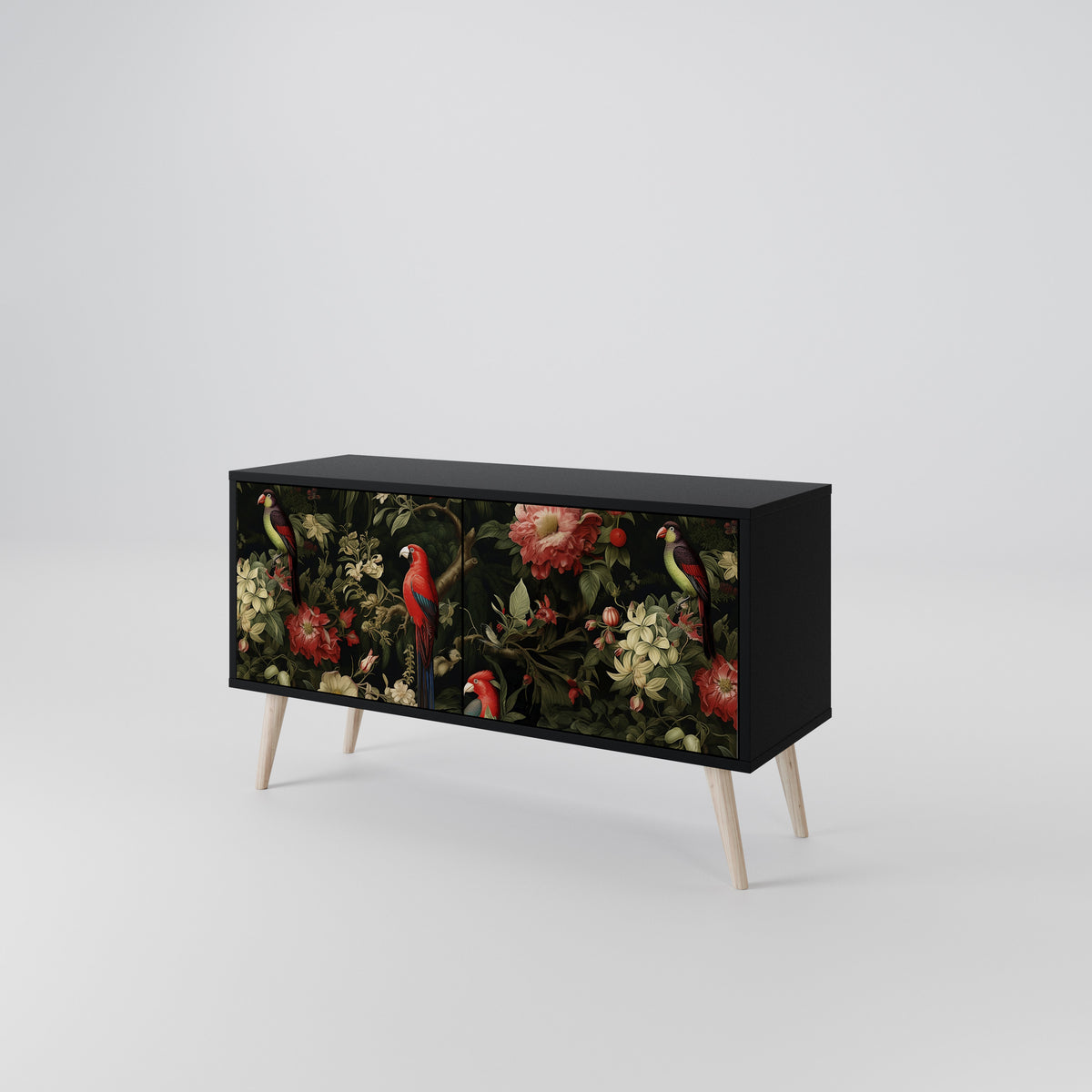 AVIAN GREENERY Compact 2-Door TV Cabinet