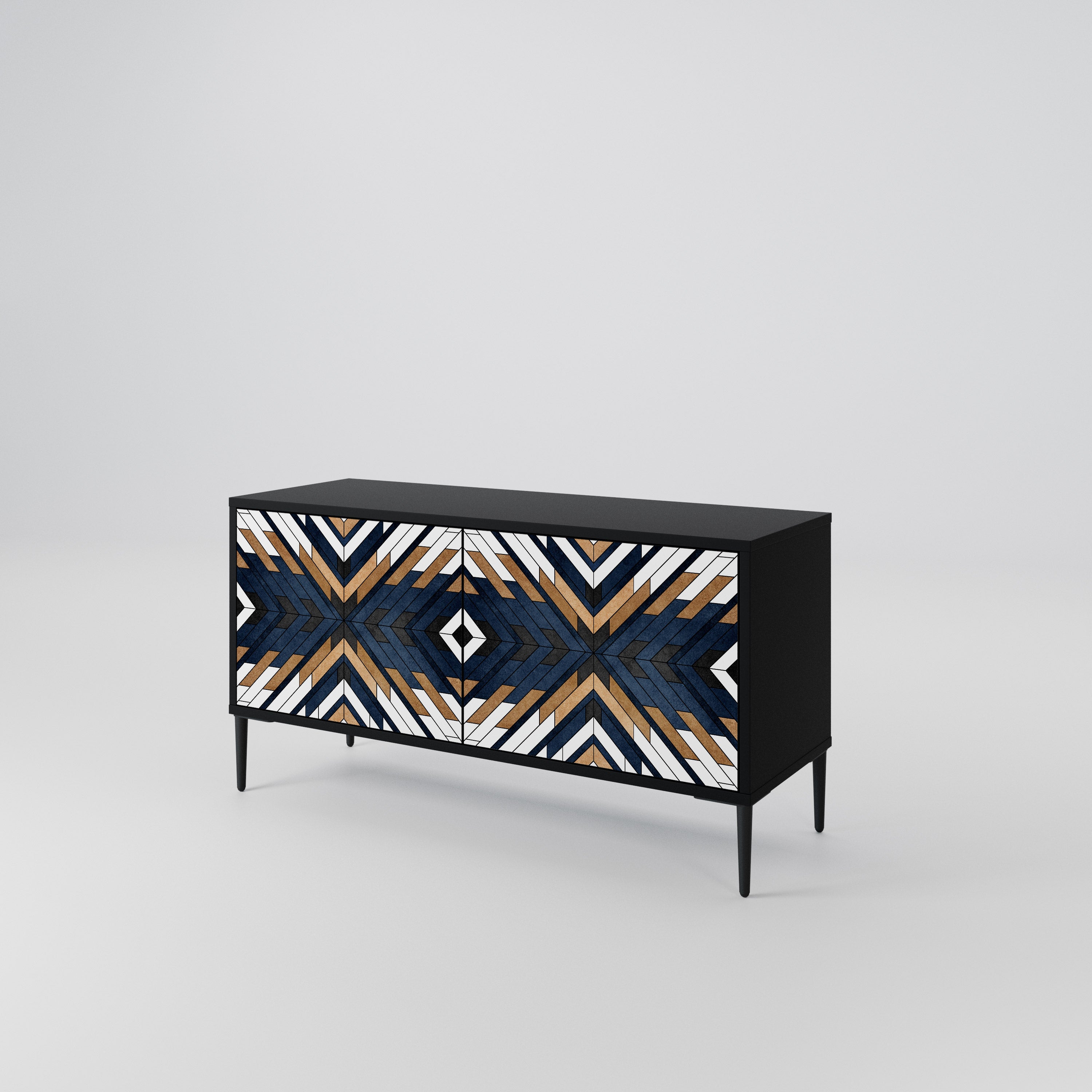 ARTFUL GEOMETRY Compact 2-Door TV Cabinet